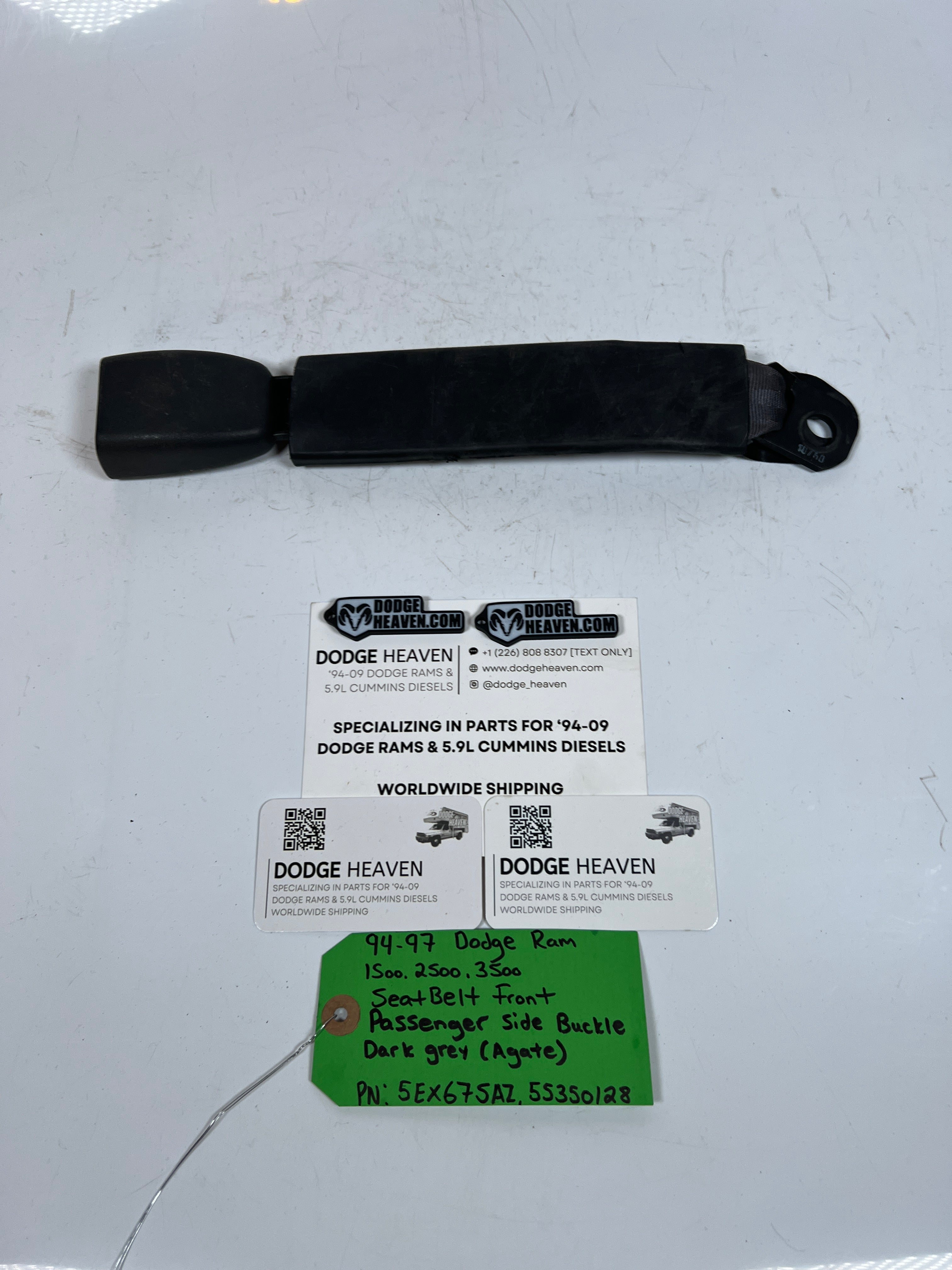 1994-1997 Dodge Ram 1500-3500 Seat Belt Front RH Buckle Dark Grey