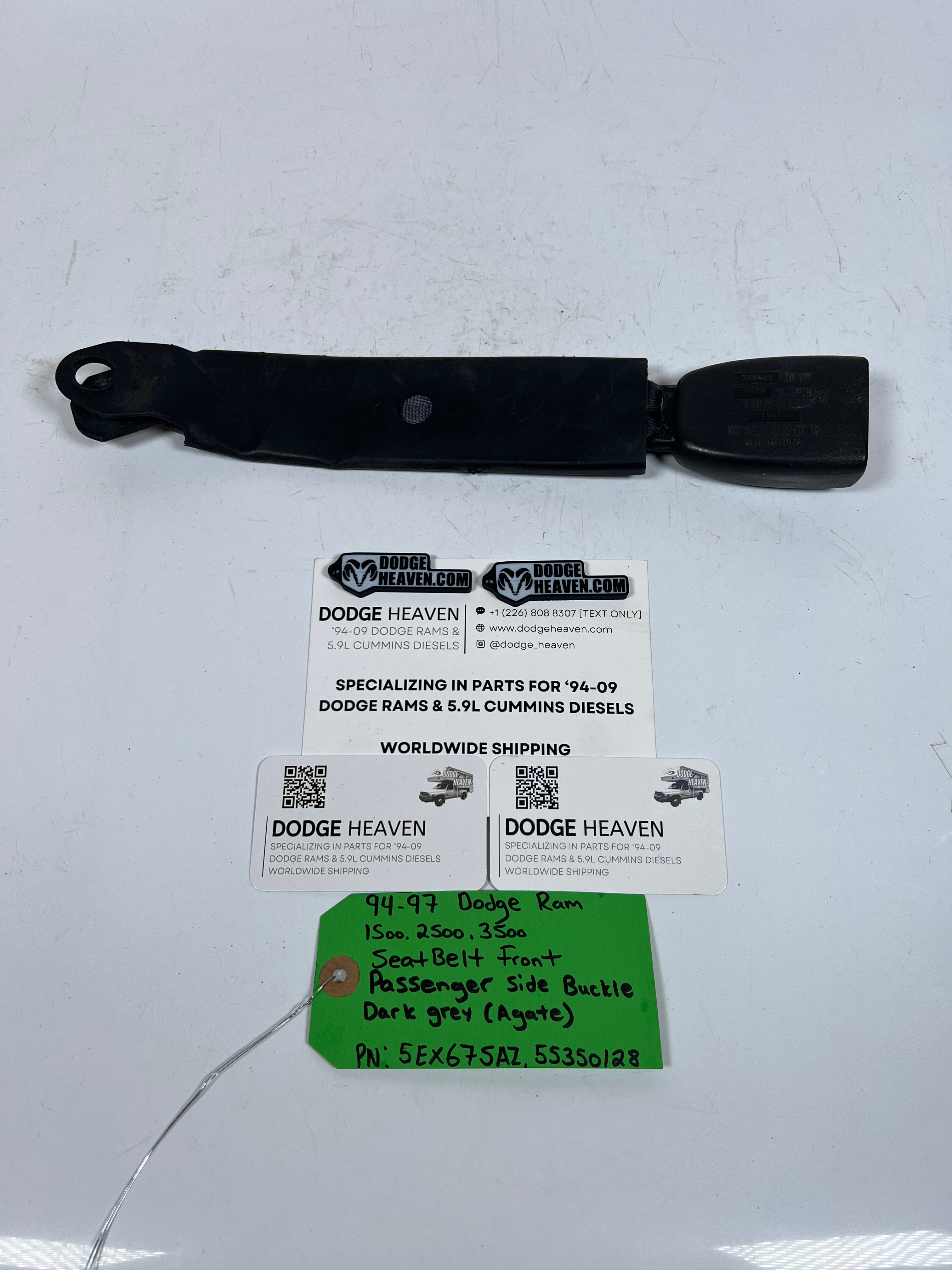 1994-1997 Dodge Ram 1500-3500 Seat Belt Front RH Buckle Dark Grey