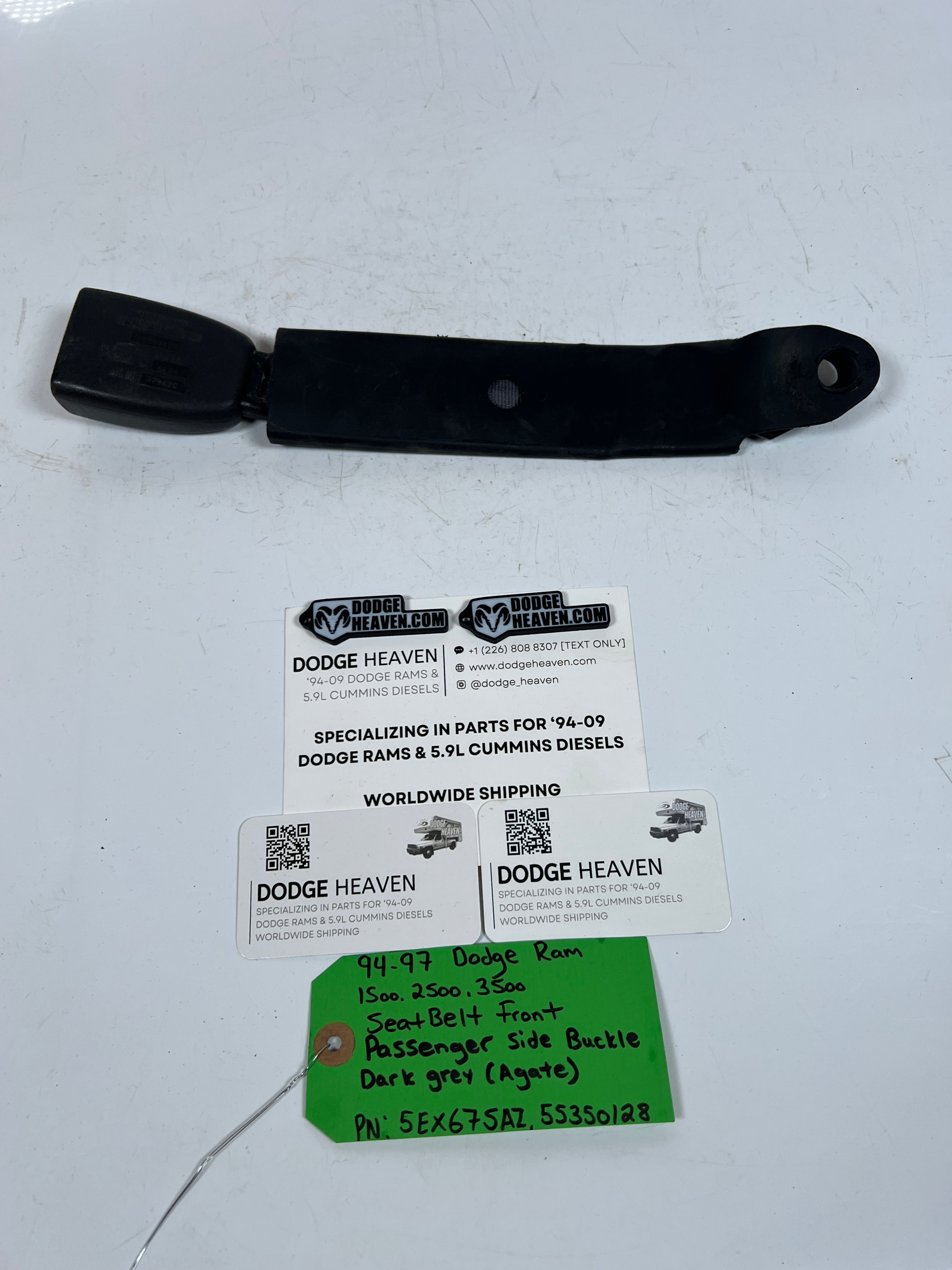 1994-1997 Dodge Ram 1500-3500 Seat Belt Front RH Buckle Dark Grey