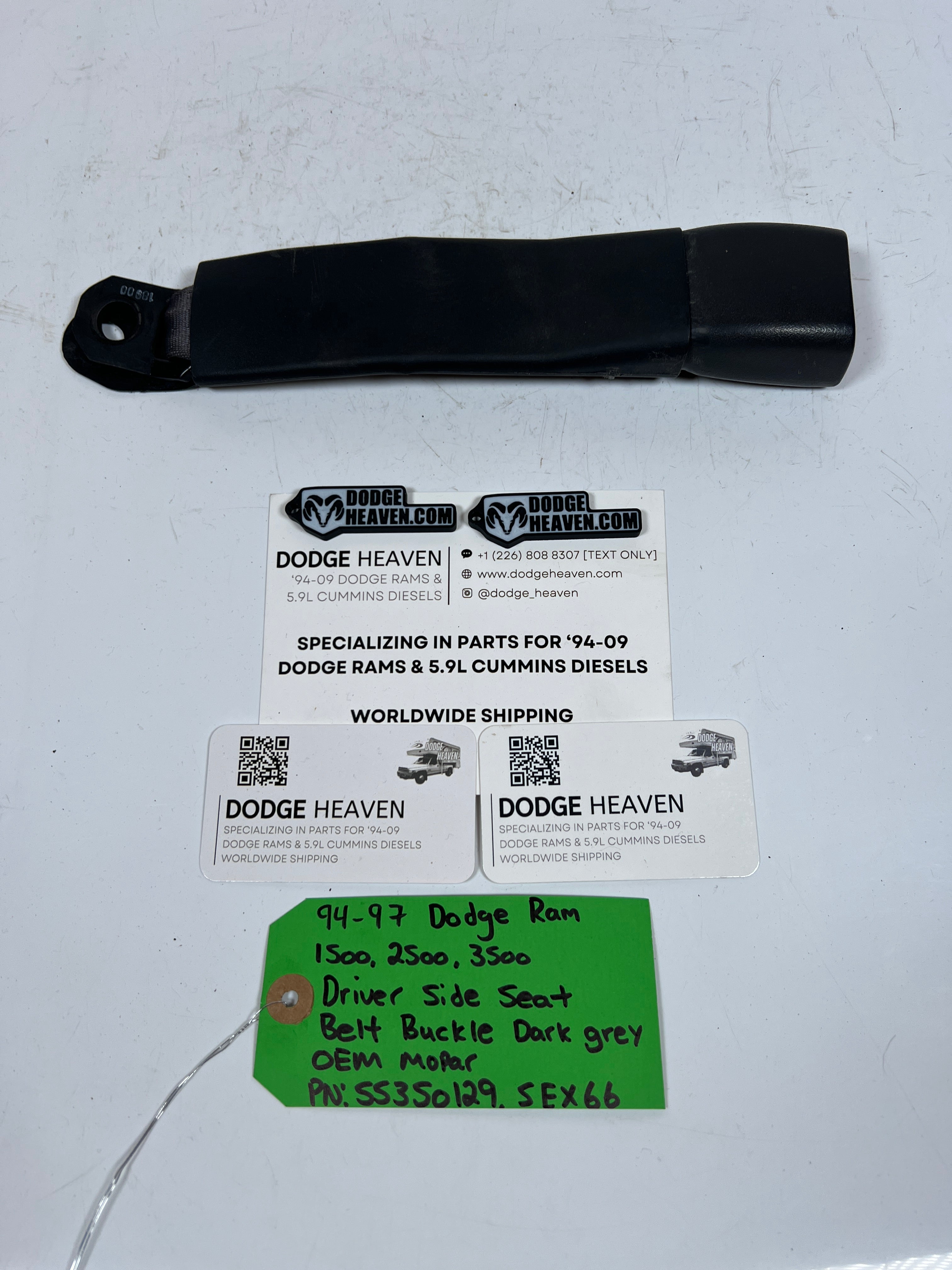1994-1997 Dodge Ram 1500-3500 Driver Side Seat Belt Buckle Dark Grey