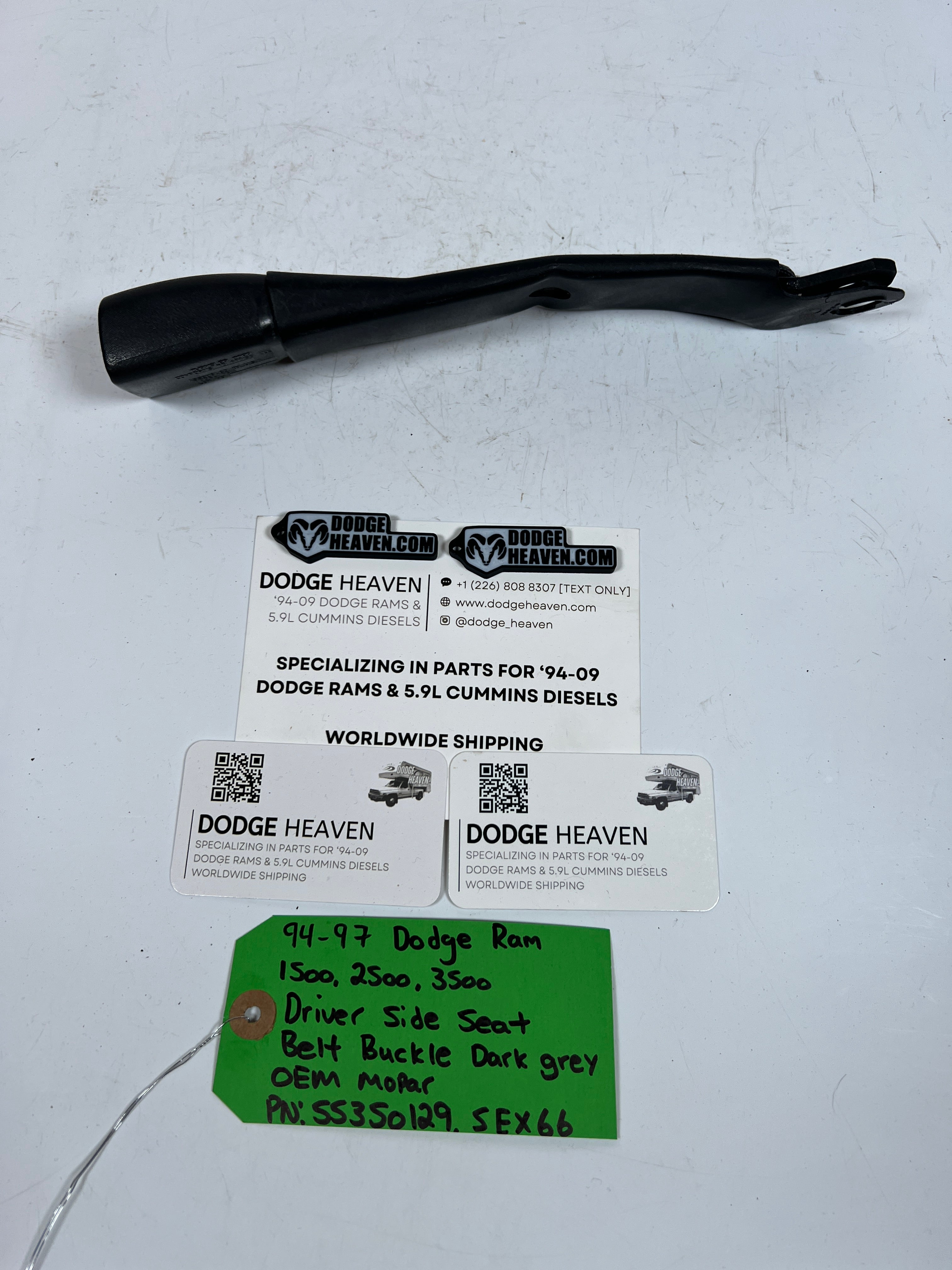1994-1997 Dodge Ram 1500-3500 Driver Side Seat Belt Buckle Dark Grey