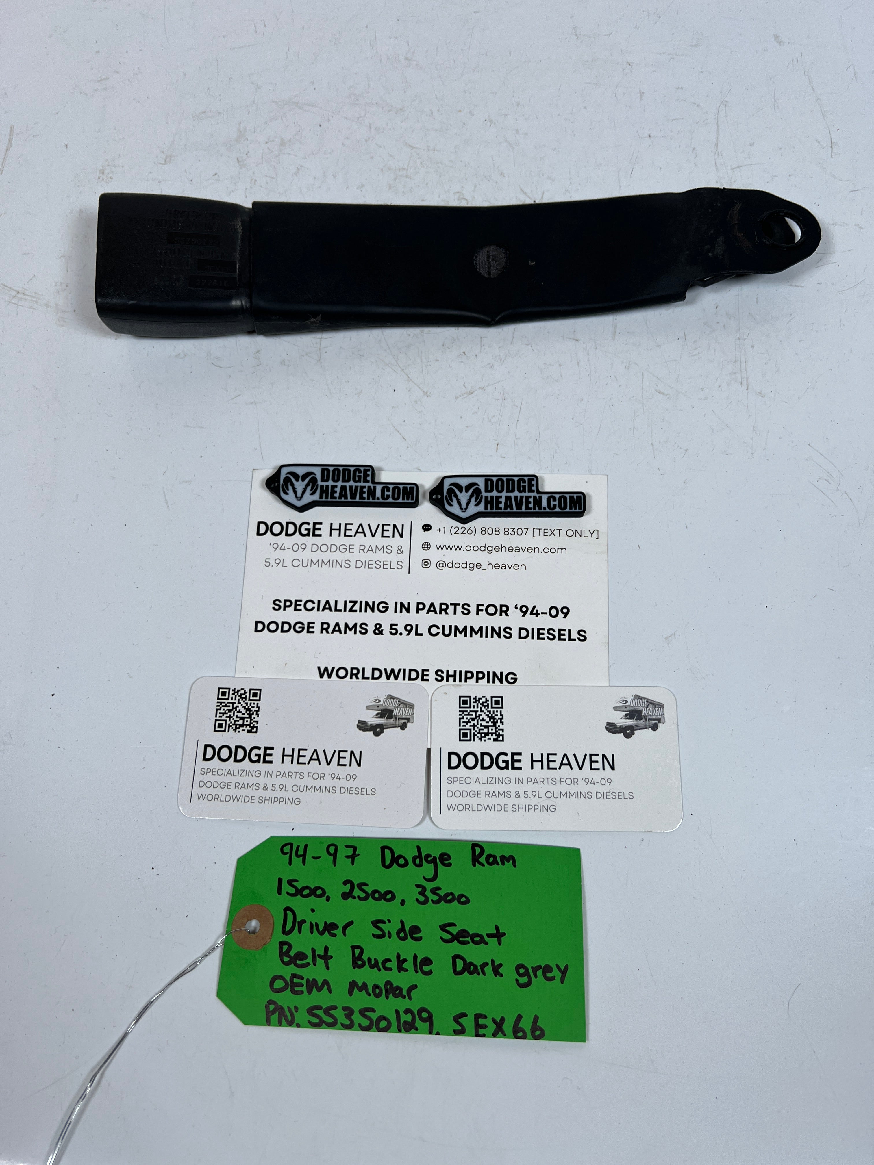 1994-1997 Dodge Ram 1500-3500 Driver Side Seat Belt Buckle Dark Grey