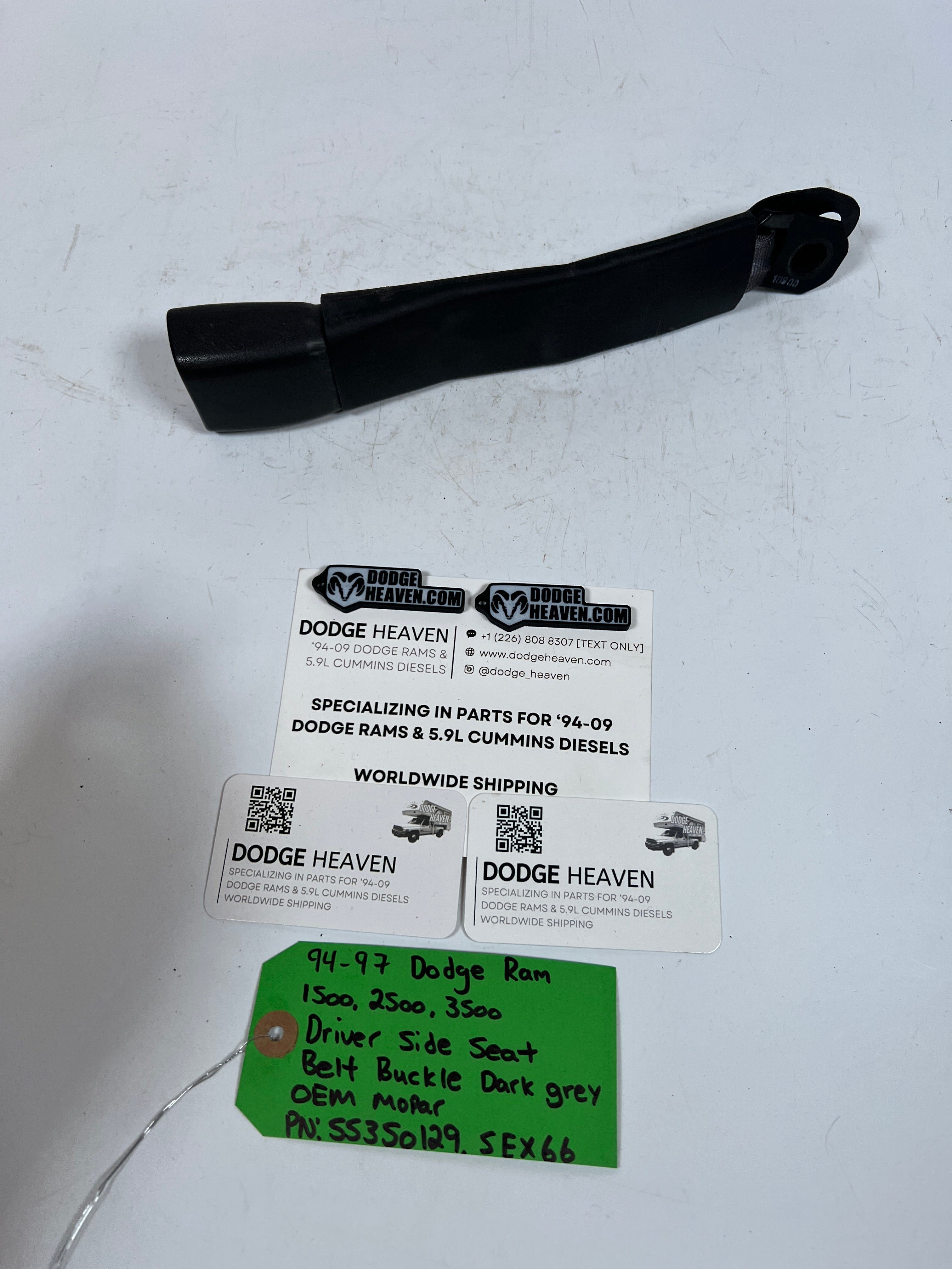 1994-1997 Dodge Ram 1500-3500 Driver Side Seat Belt Buckle Dark Grey