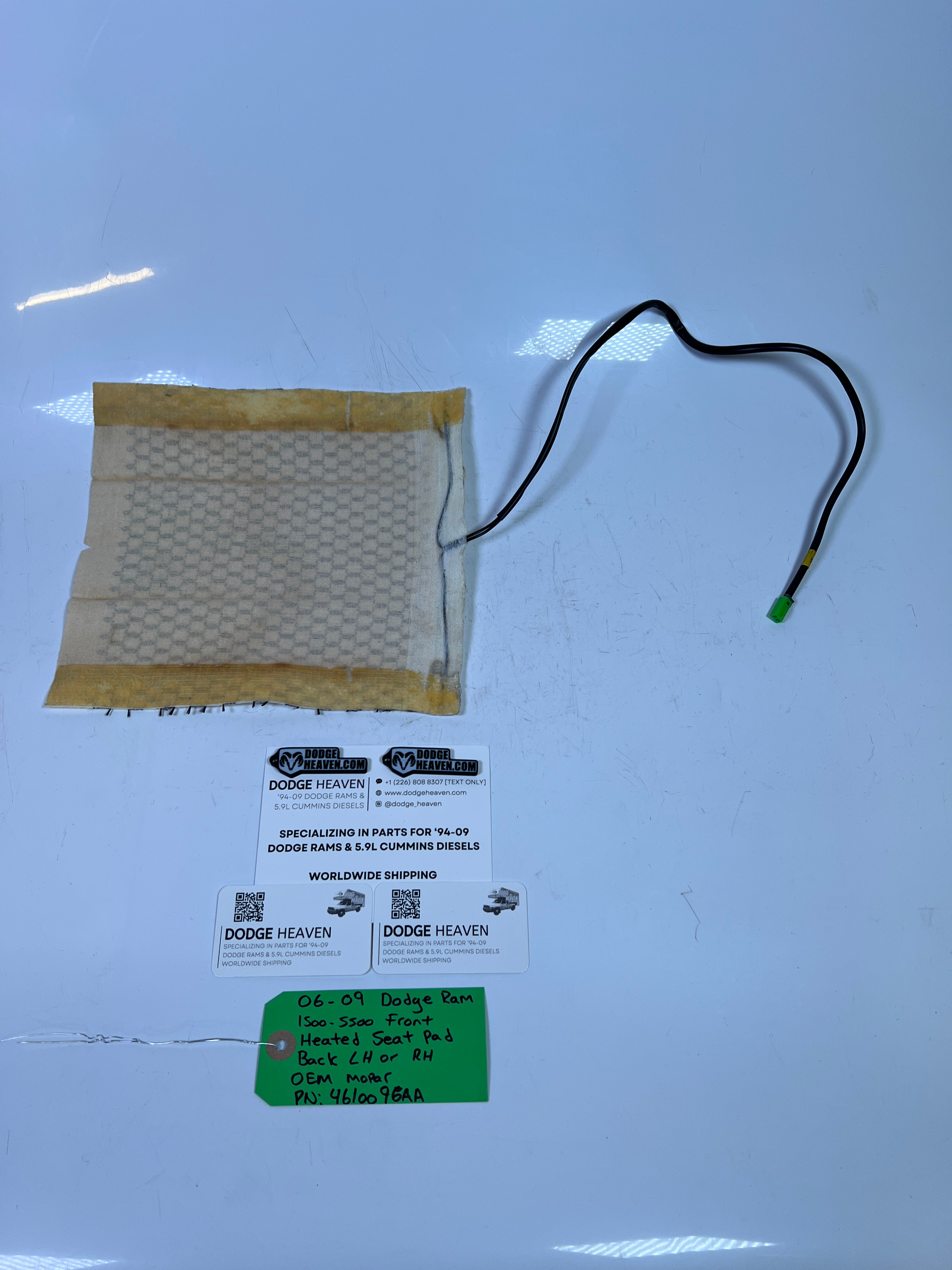 2006-2009 Dodge Ram 2500-5500 Front Heated Seat Pad Back LH or RH