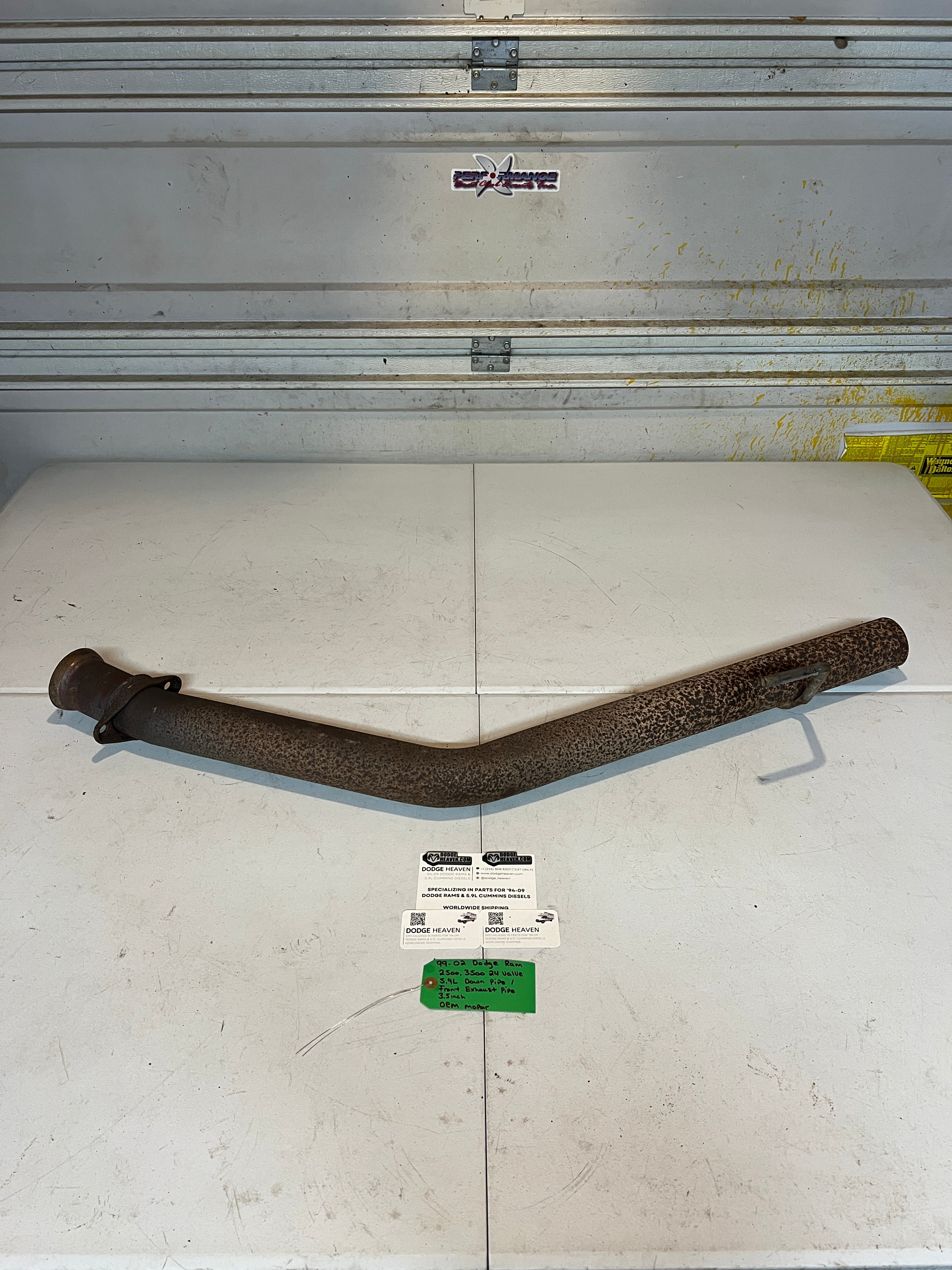 1999-2002 Dodge Ram 24 Valve 5.9L Cummins Down Pipe Exhaust Pipe 3.5 Inch