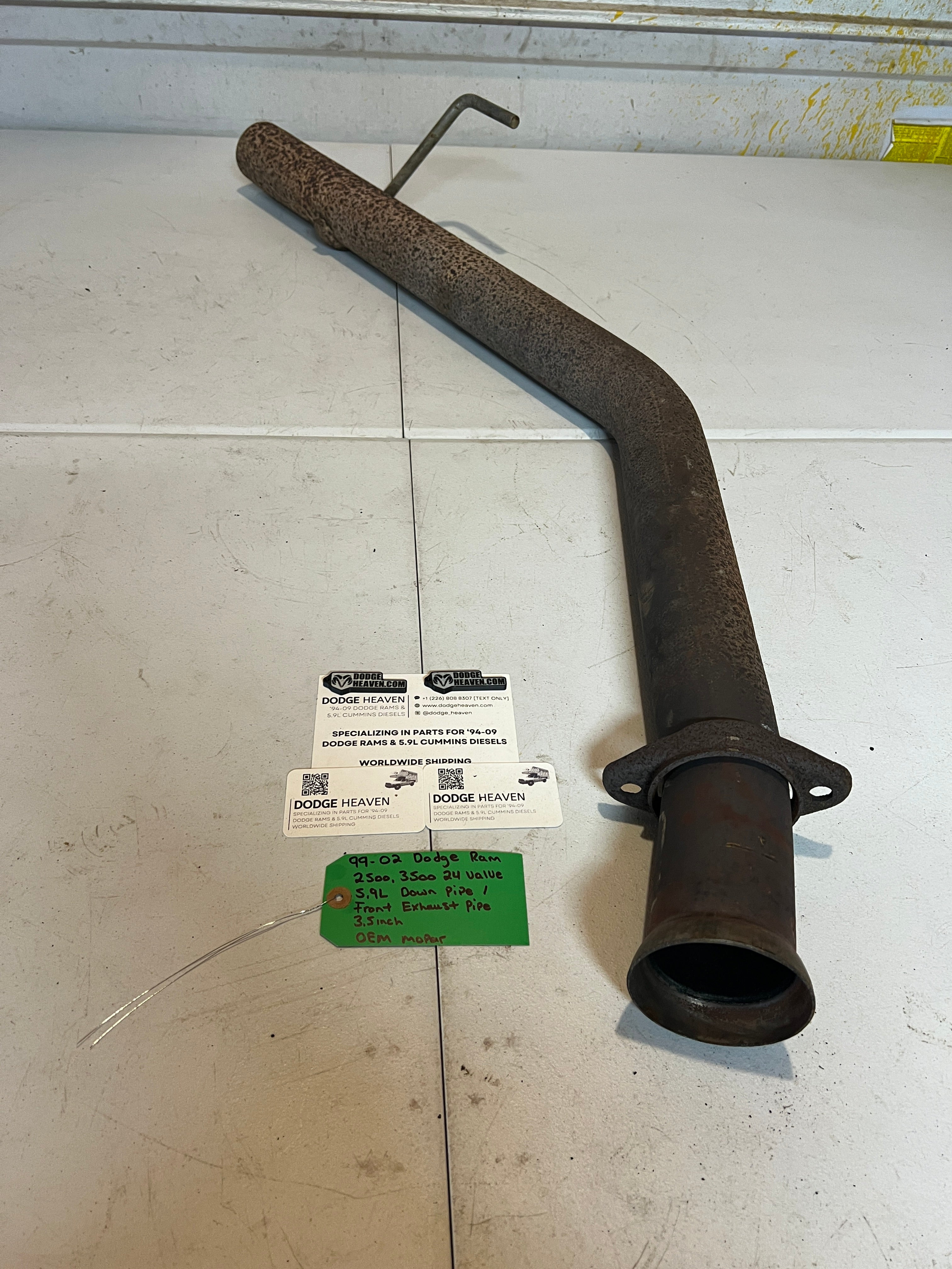 1999-2002 Dodge Ram 24 Valve 5.9L Cummins Down Pipe Exhaust Pipe 3.5 Inch