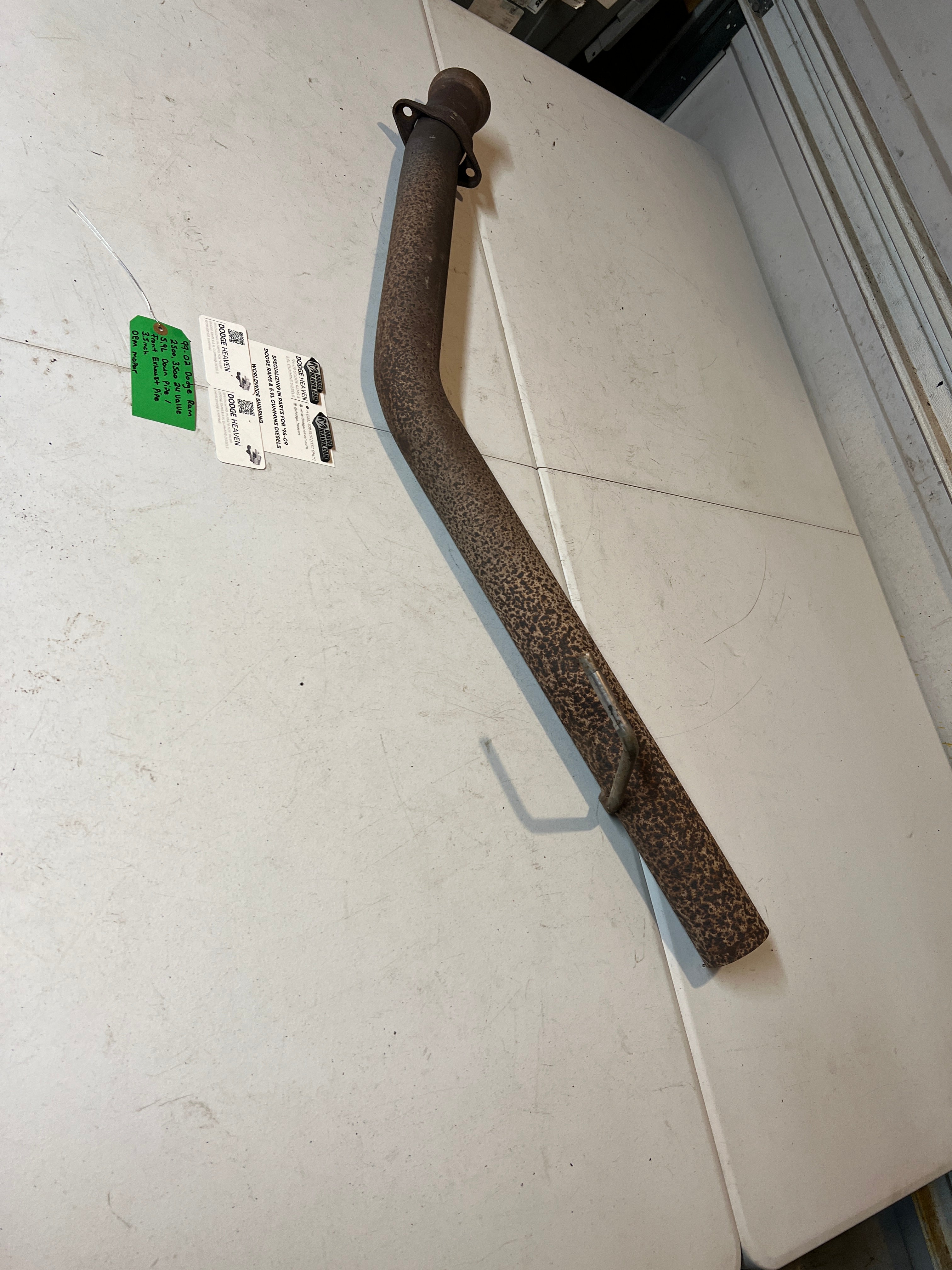 1999-2002 Dodge Ram 24 Valve 5.9L Cummins Down Pipe Exhaust Pipe 3.5 Inch