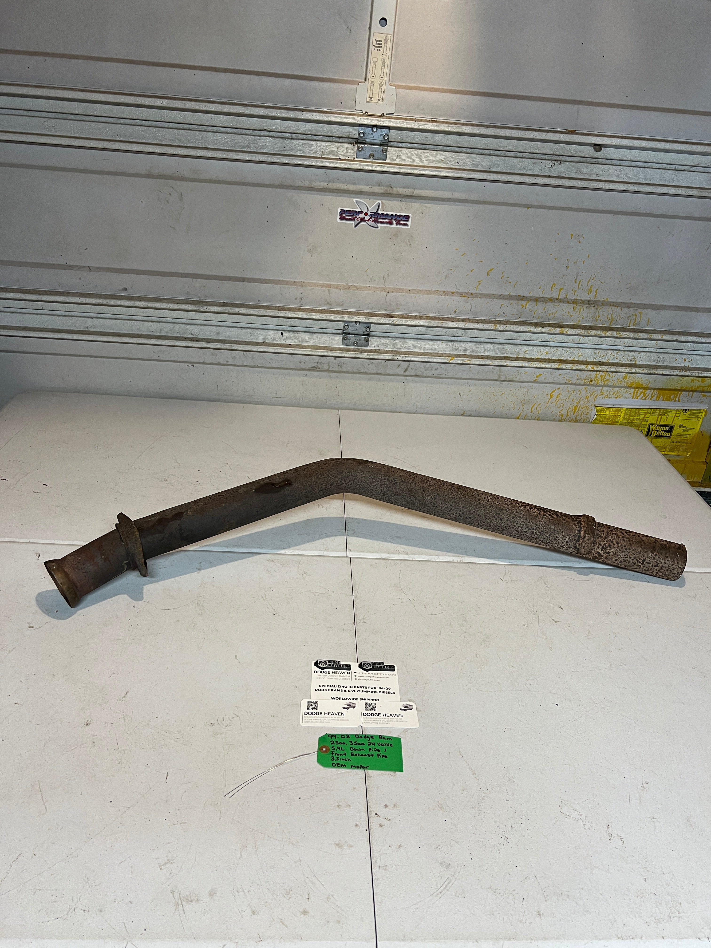 1999-2002 Dodge Ram 24 Valve 5.9L Cummins Down Pipe Exhaust Pipe 3.5 Inch
