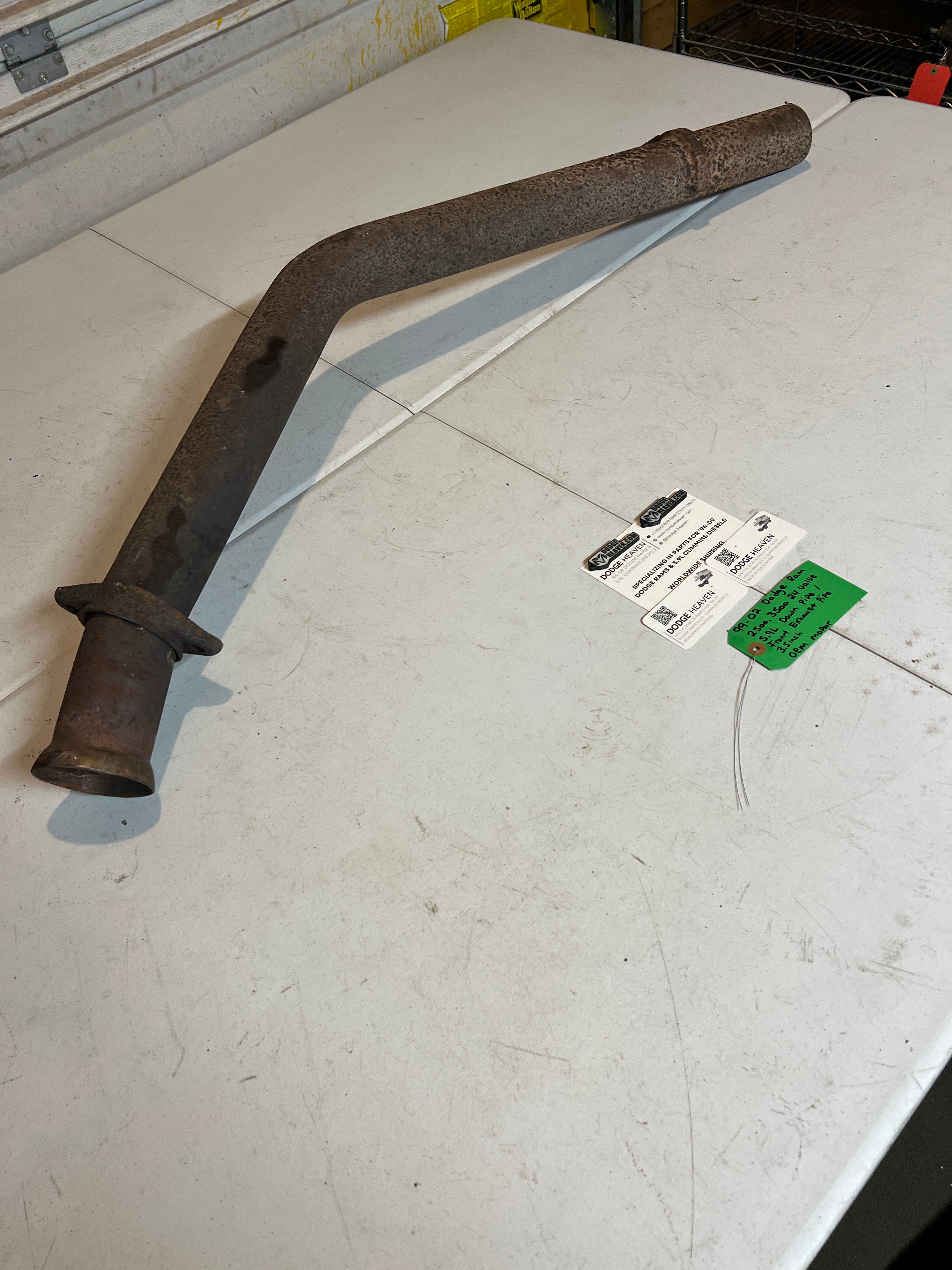 1999-2002 Dodge Ram 24 Valve 5.9L Cummins Down Pipe Exhaust Pipe 3.5 Inch