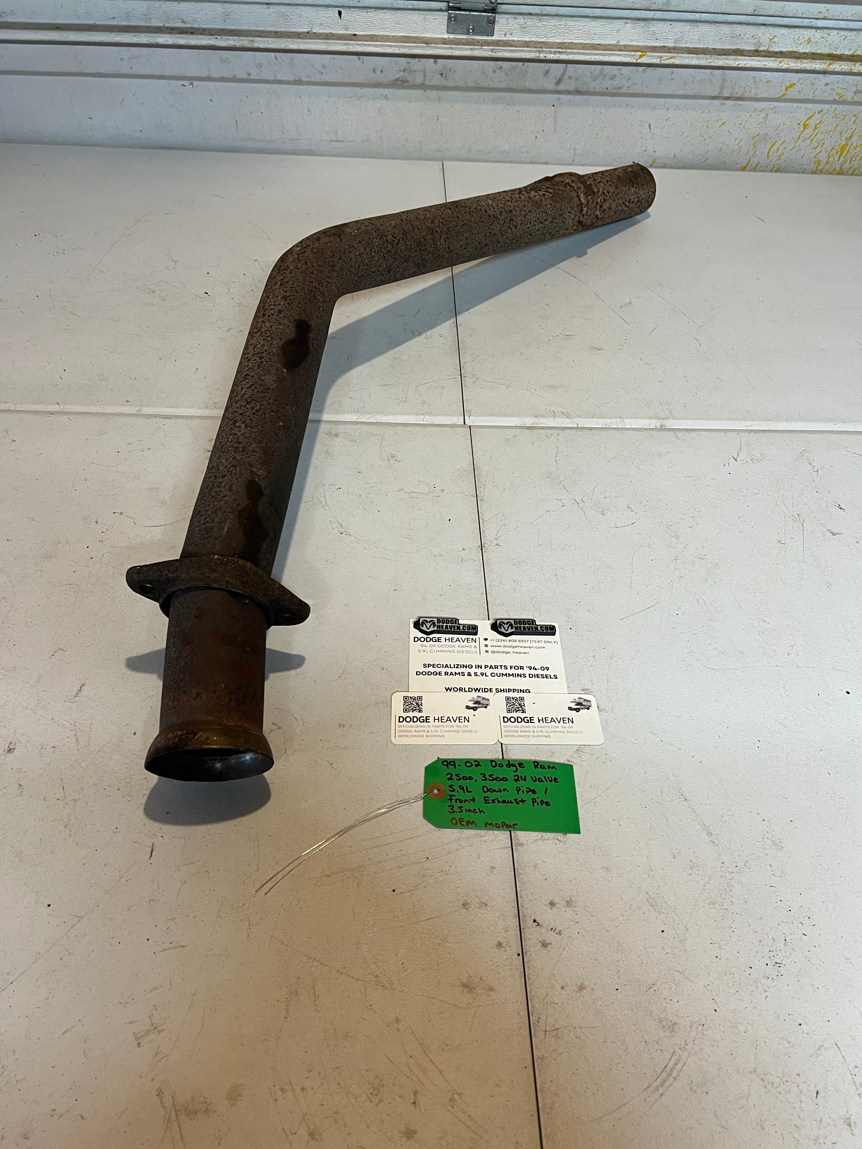 1999-2002 Dodge Ram 24 Valve 5.9L Cummins Down Pipe Exhaust Pipe 3.5 Inch