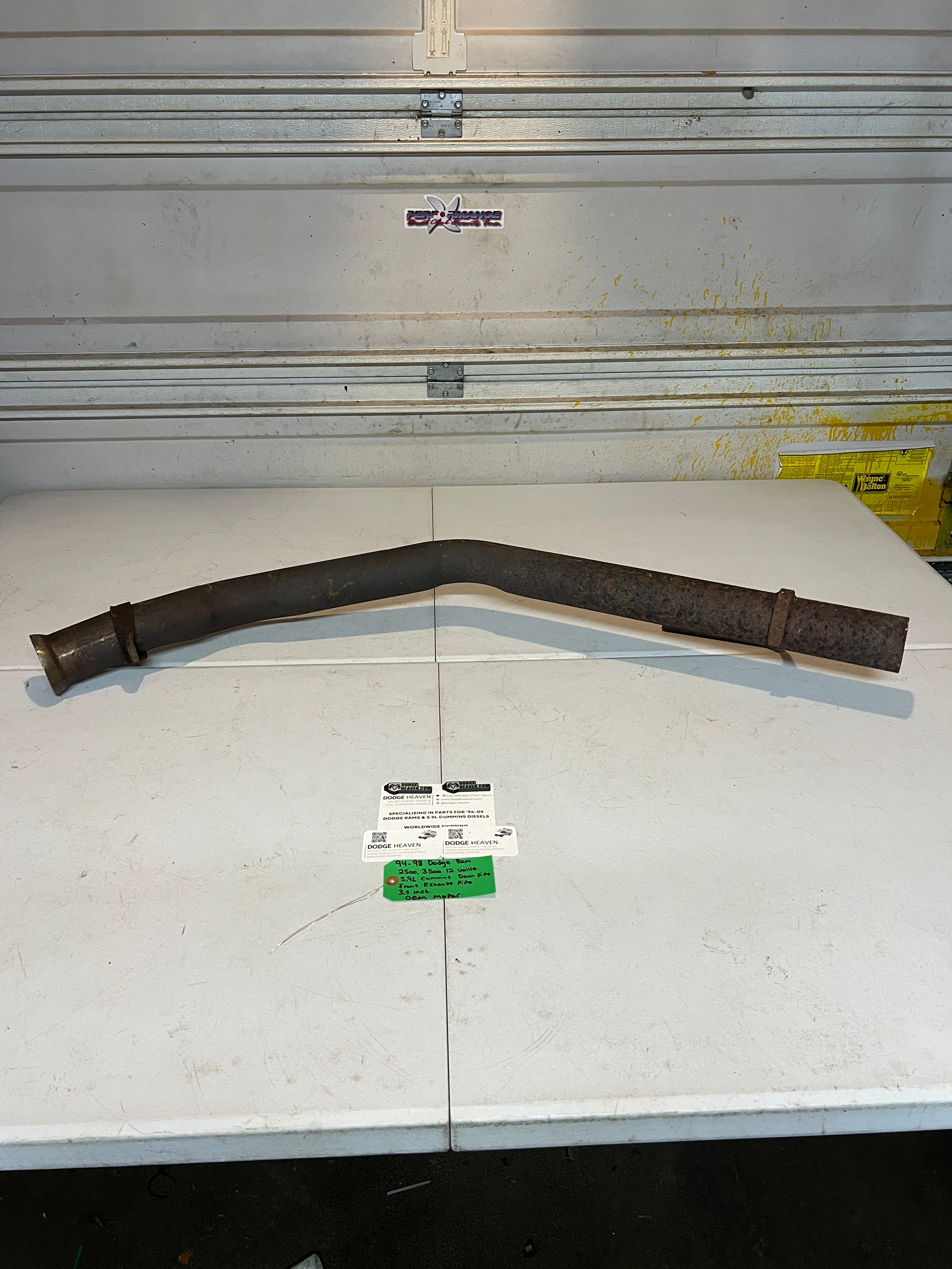 1994-1998 Dodge Ram 12 Valve 5.9L Cummins Down Pipe Exhaust Pipe 3.5 Inch