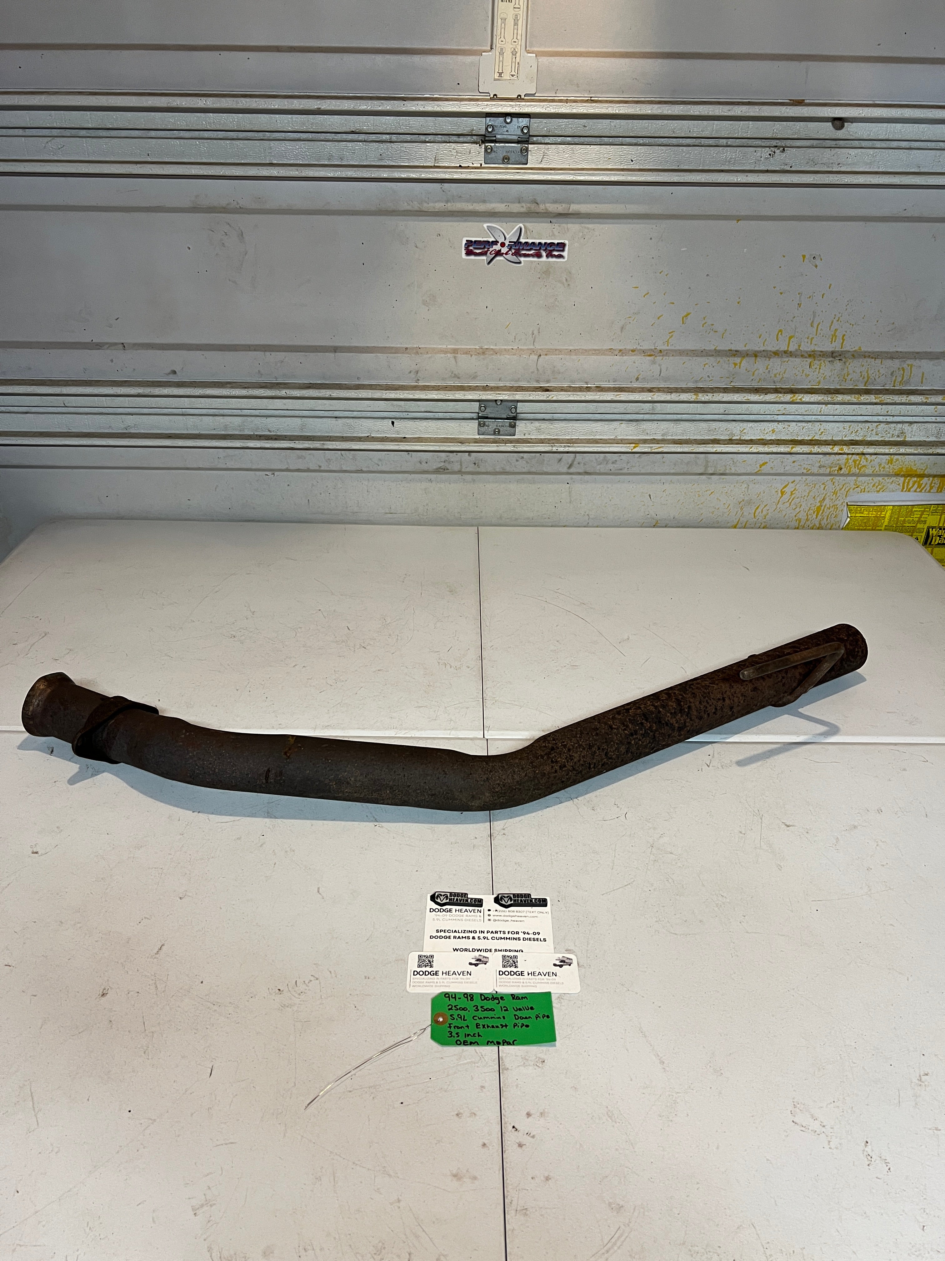 1994-1998 Dodge Ram 12 Valve 5.9L Cummins Down Pipe Exhaust Pipe 3.5 Inch