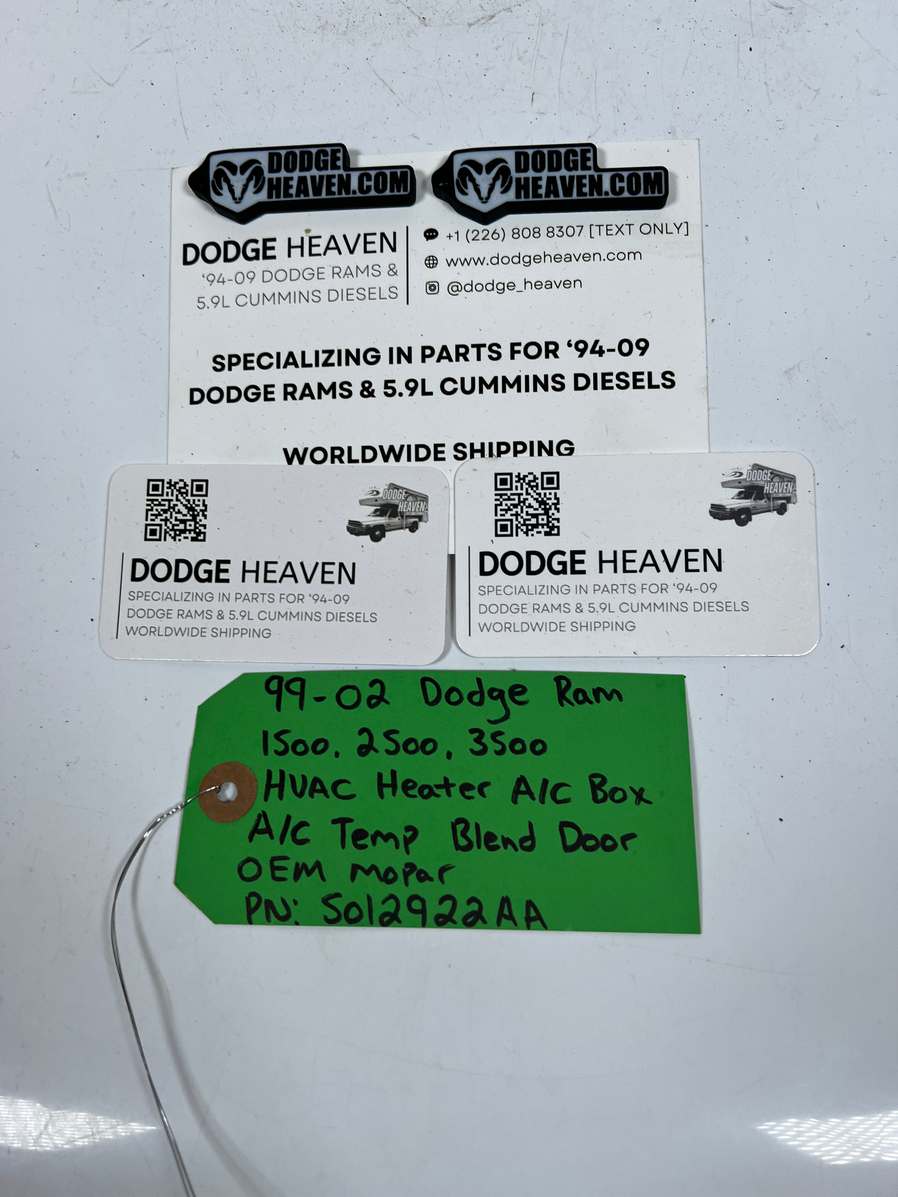 1999-2002 Dodge Ram 1500-3500 HVAC Heater A/C Box AC Temp Blend Door