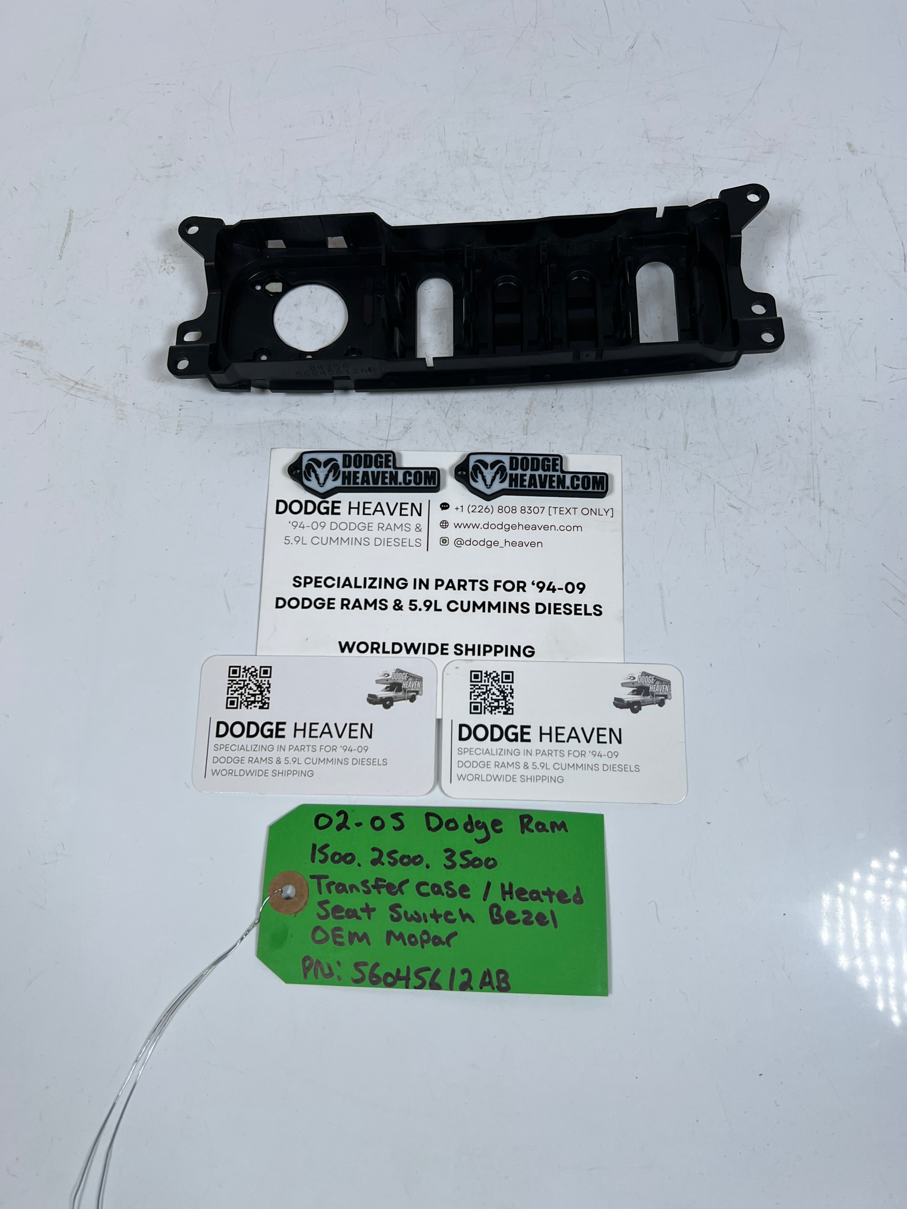 2002-2005 Dodge Ram 1500-3500 Transfer Case Heated Seat Switch Bezel
