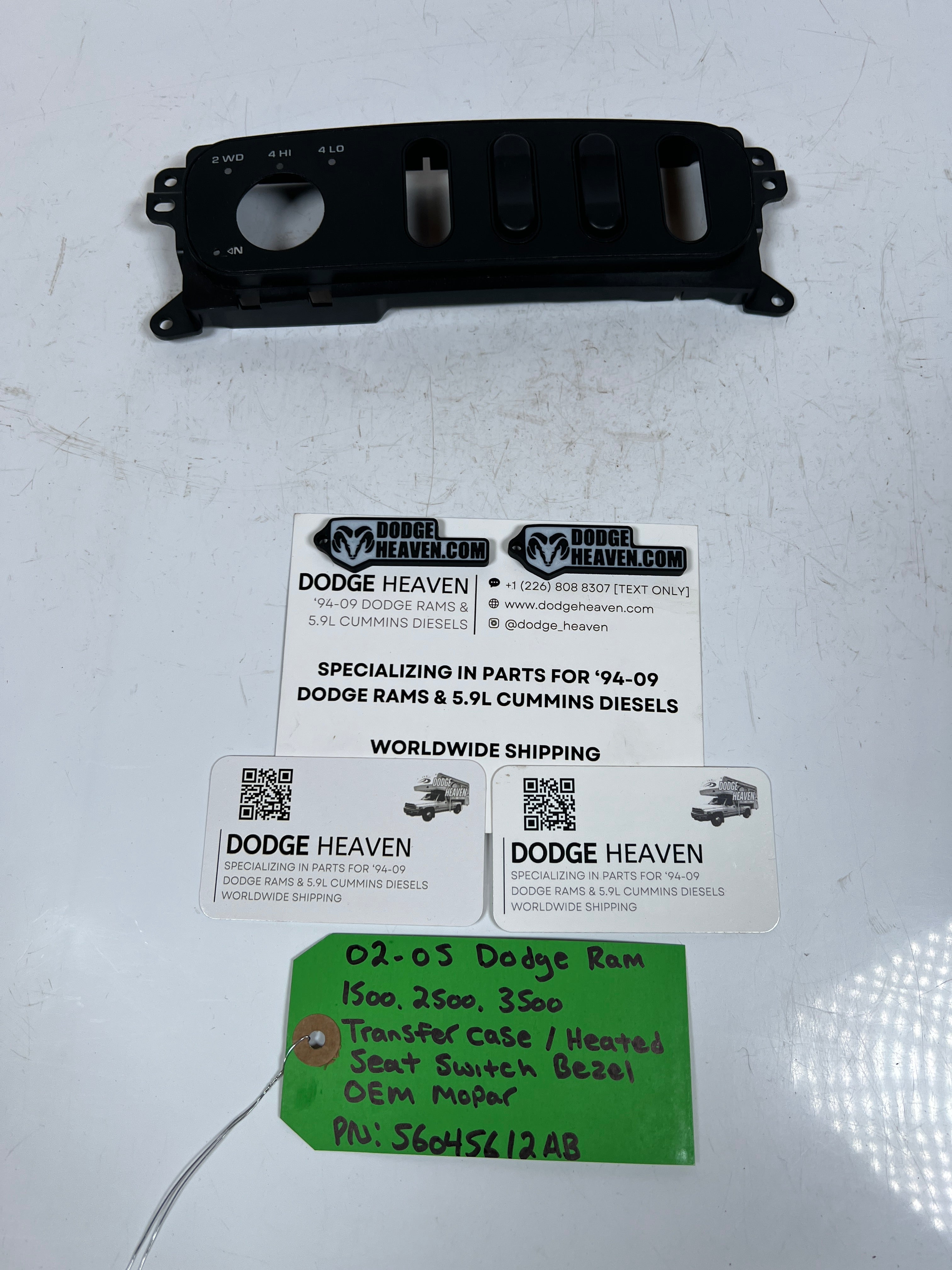 2002-2005 Dodge Ram 1500-3500 Transfer Case Heated Seat Switch Bezel