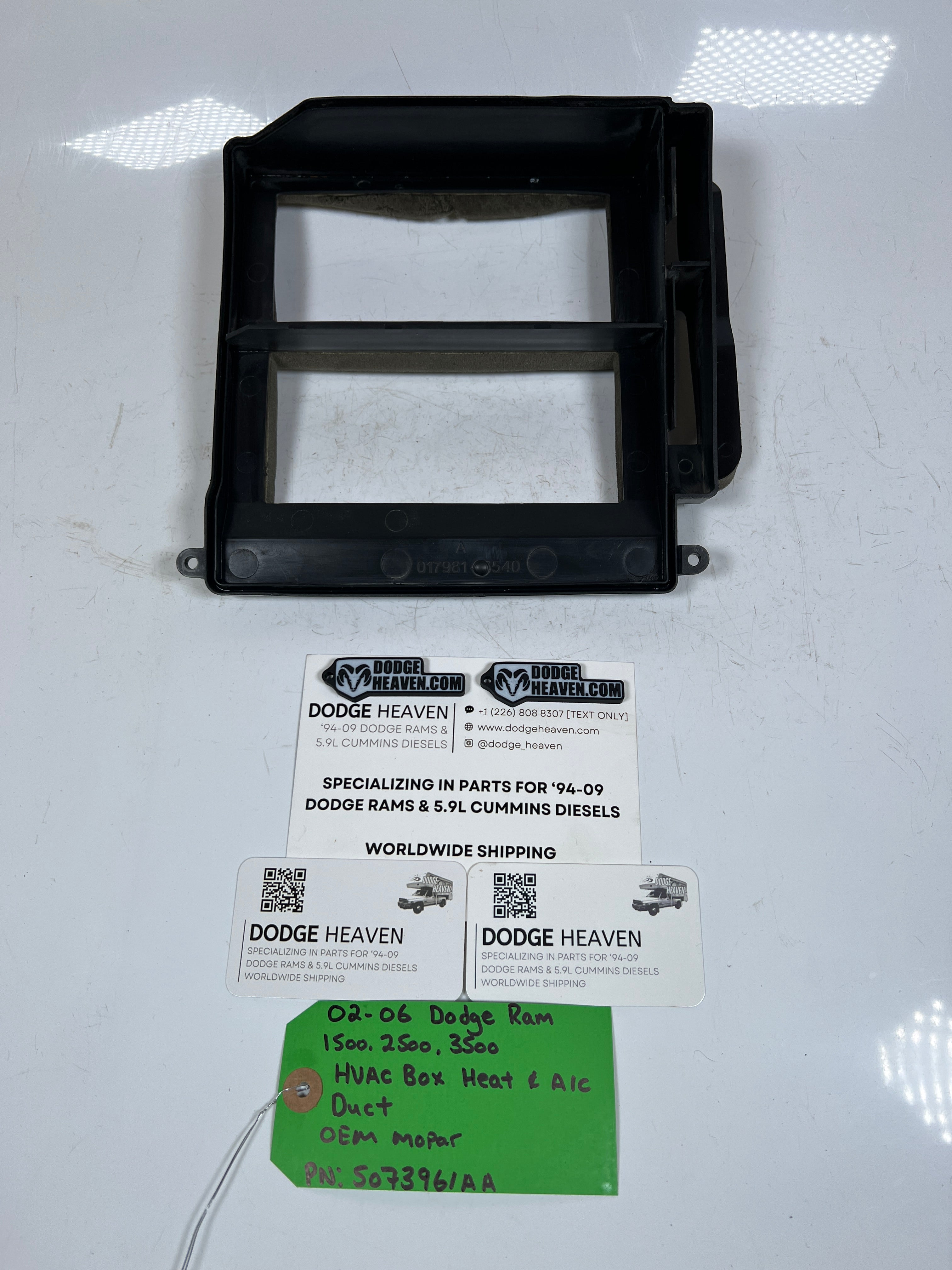 2002-2006 Dodge Ram 1500-3500 HVAC Box Heat & A/C Duct