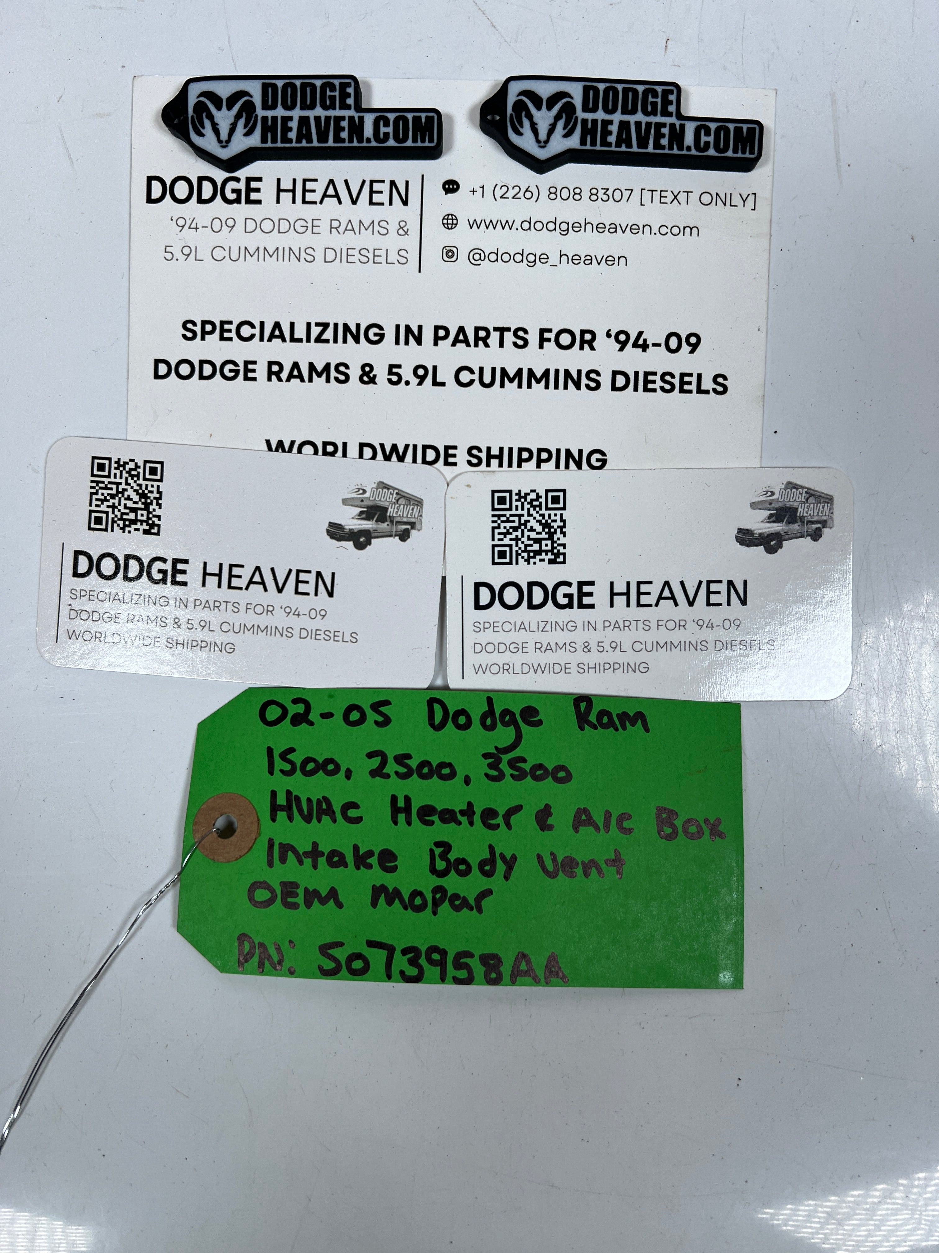 2002-2005 Dodge Ram 1500-3500 HVAC Heater & A/C Box Intake Vent