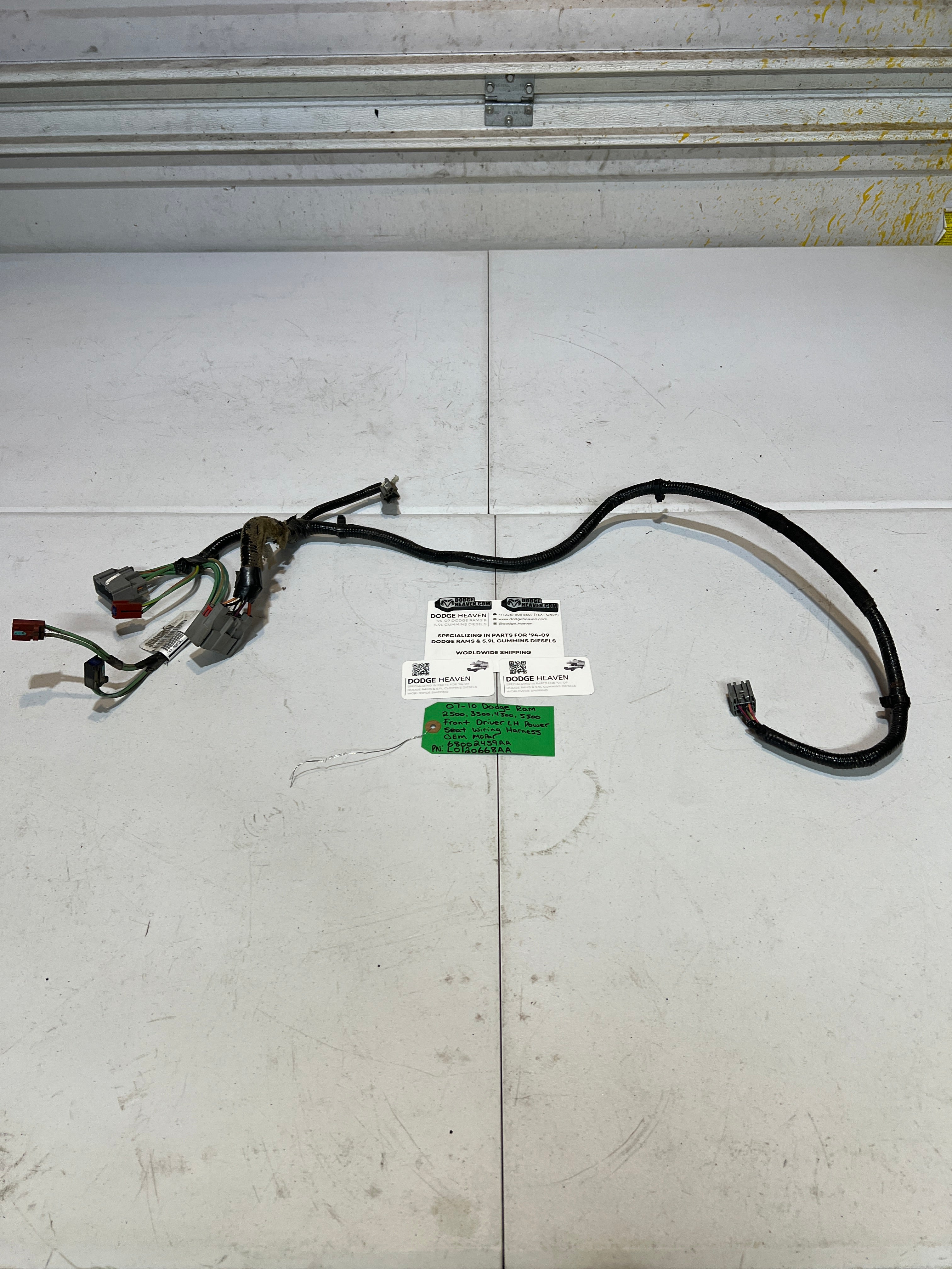 2007-2010 Dodge Ram Front Driver Power Seat Wiring Harness