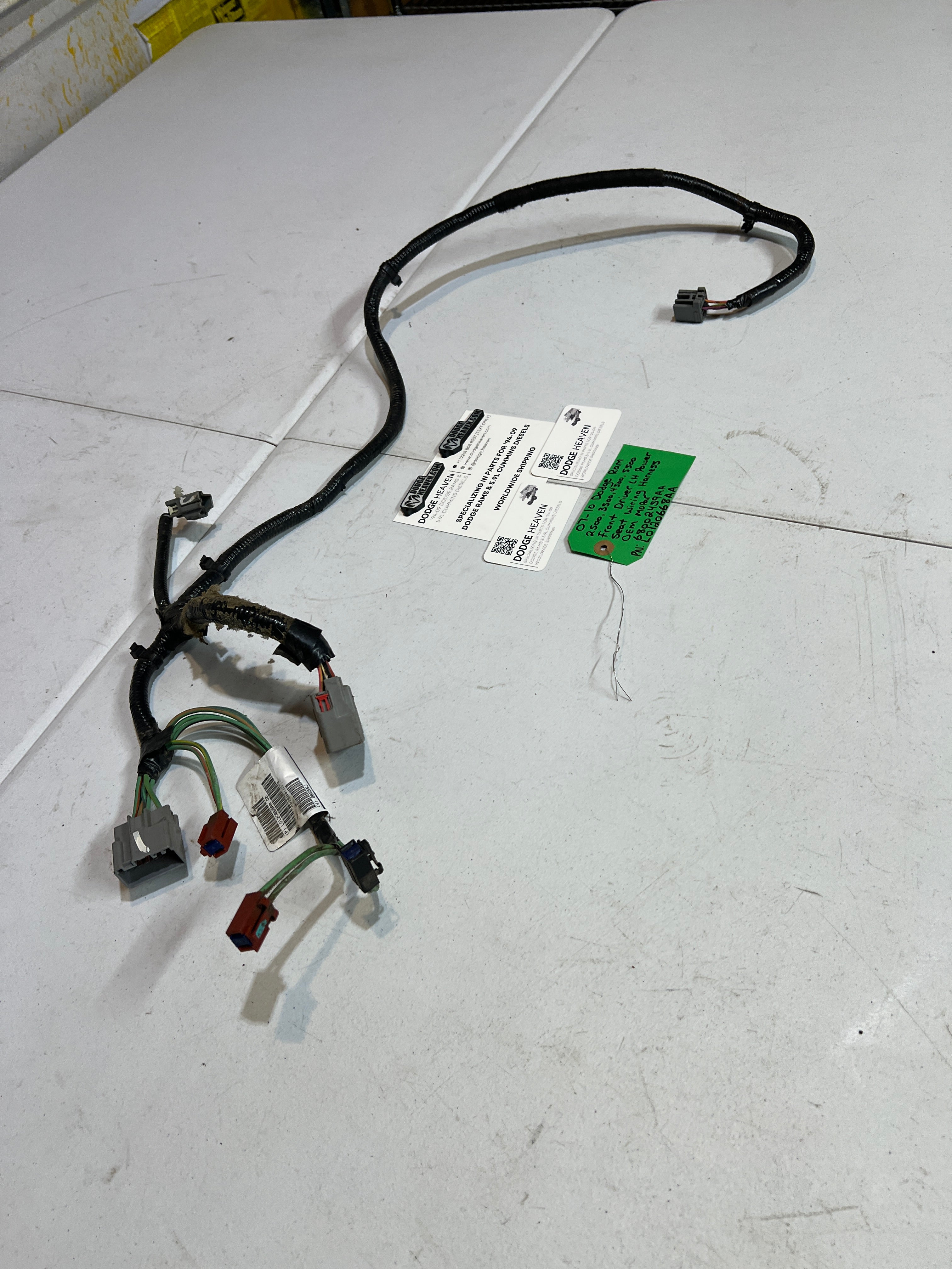 2007-2010 Dodge Ram Front Driver Power Seat Wiring Harness