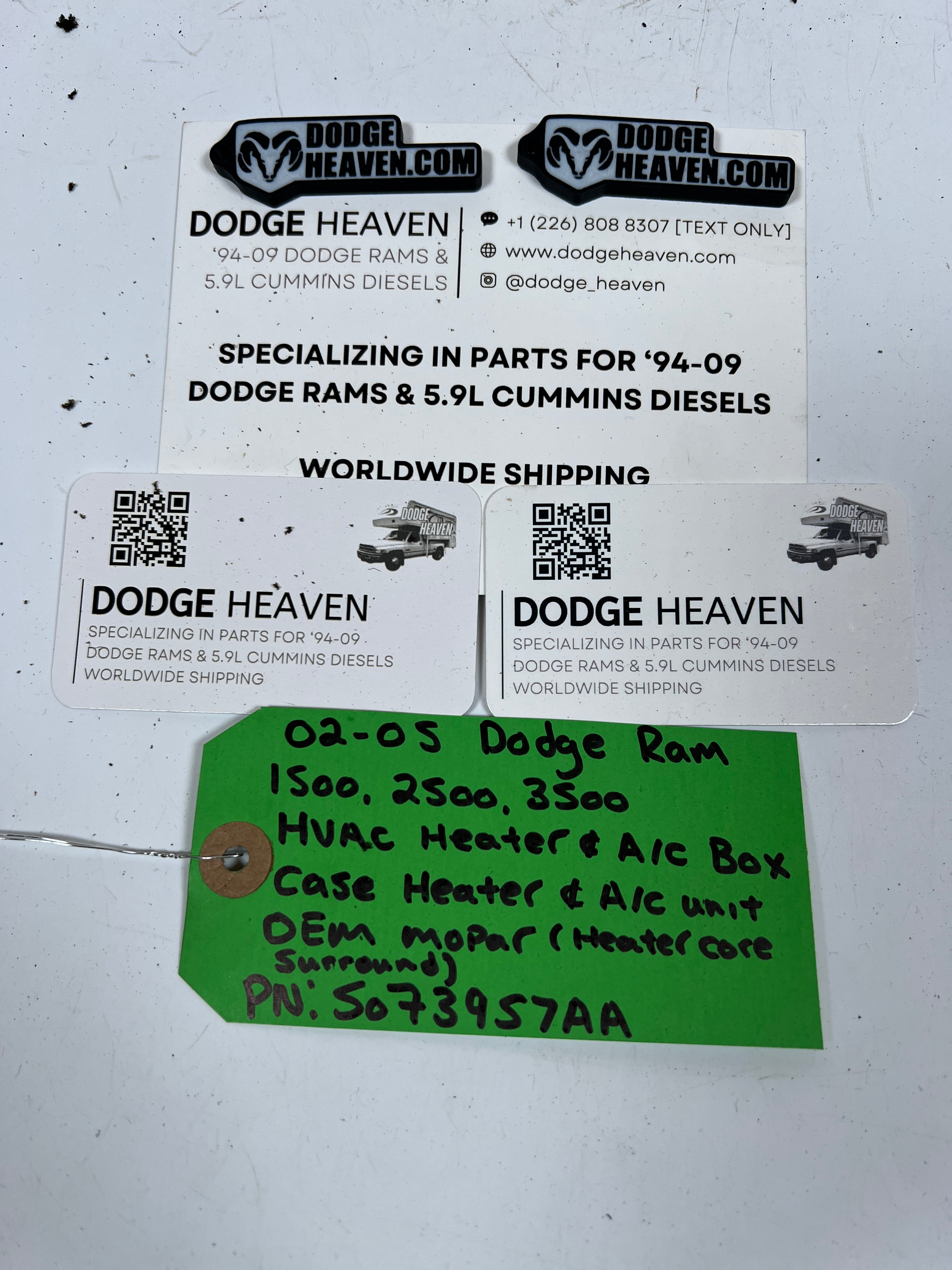 2002-2005 Dodge Ram 1500-3500 HVAC Heater A/C Box Heater Core Surround