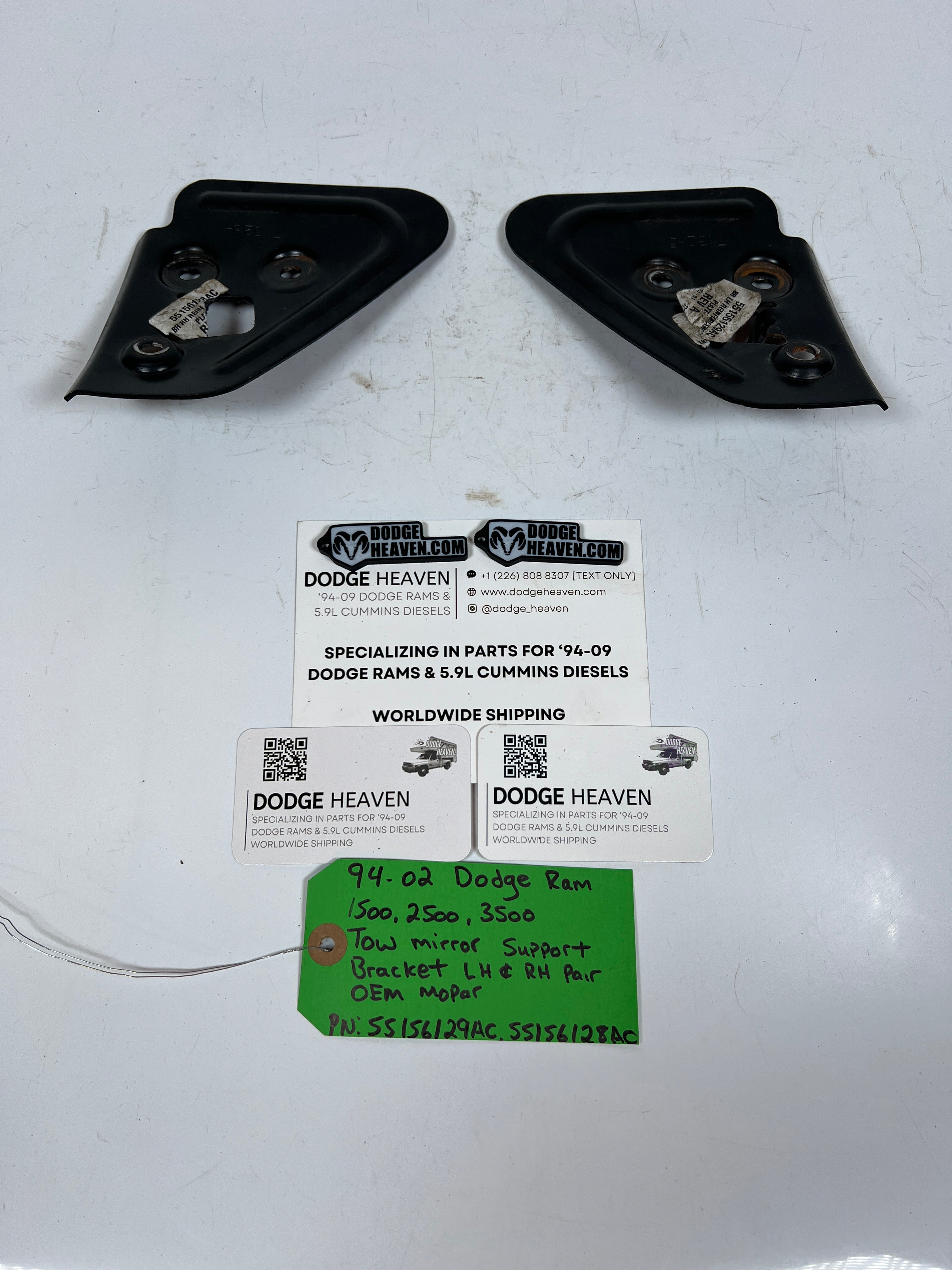 1994-2002 Dodge Ram 1500-3500 Tow Mirror Support Bracket LH & RH Pair