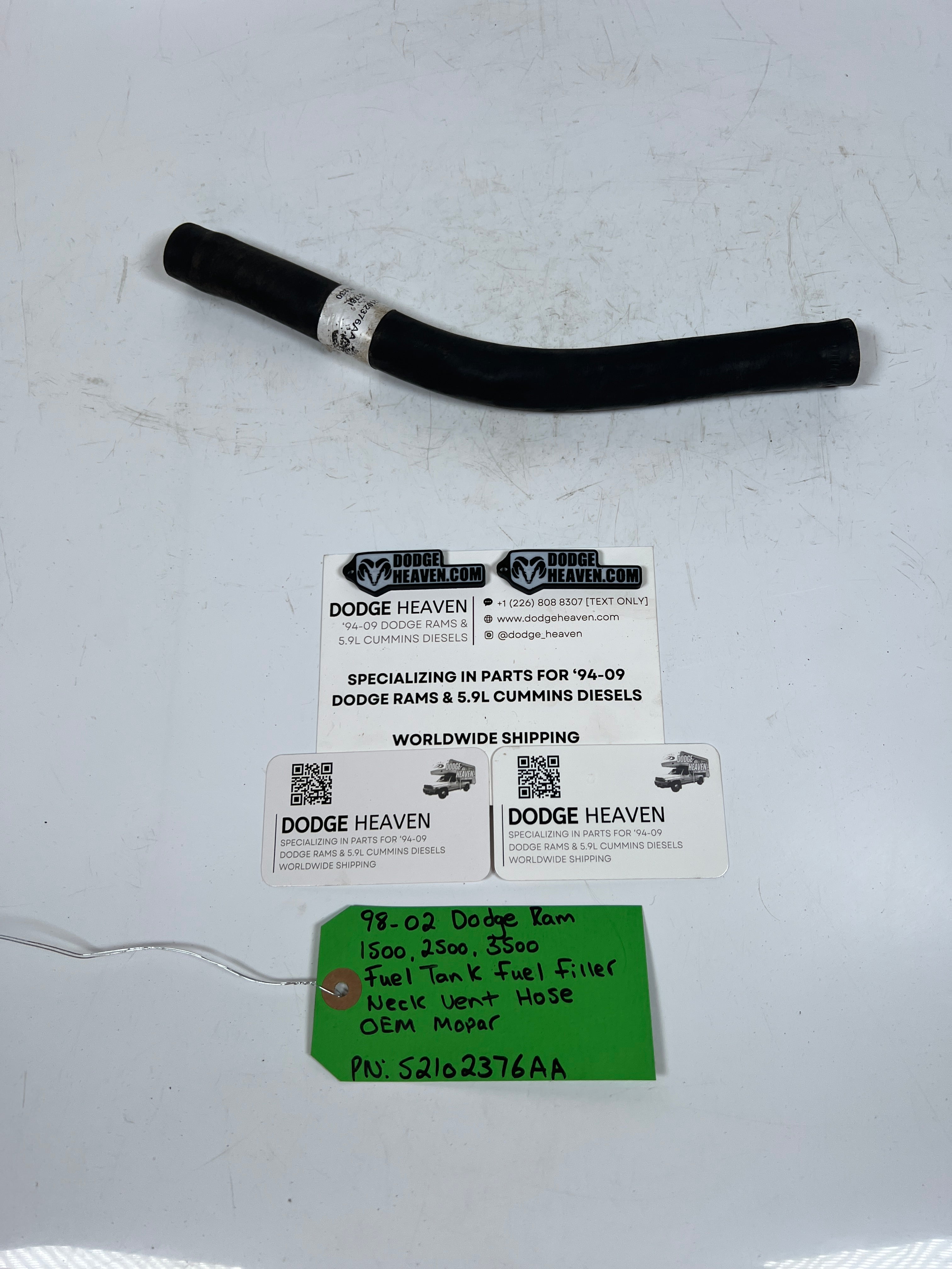 1998-2002 Dodge Ram 1500-3500 Fuel Tank Fuel Filler Neck Hose