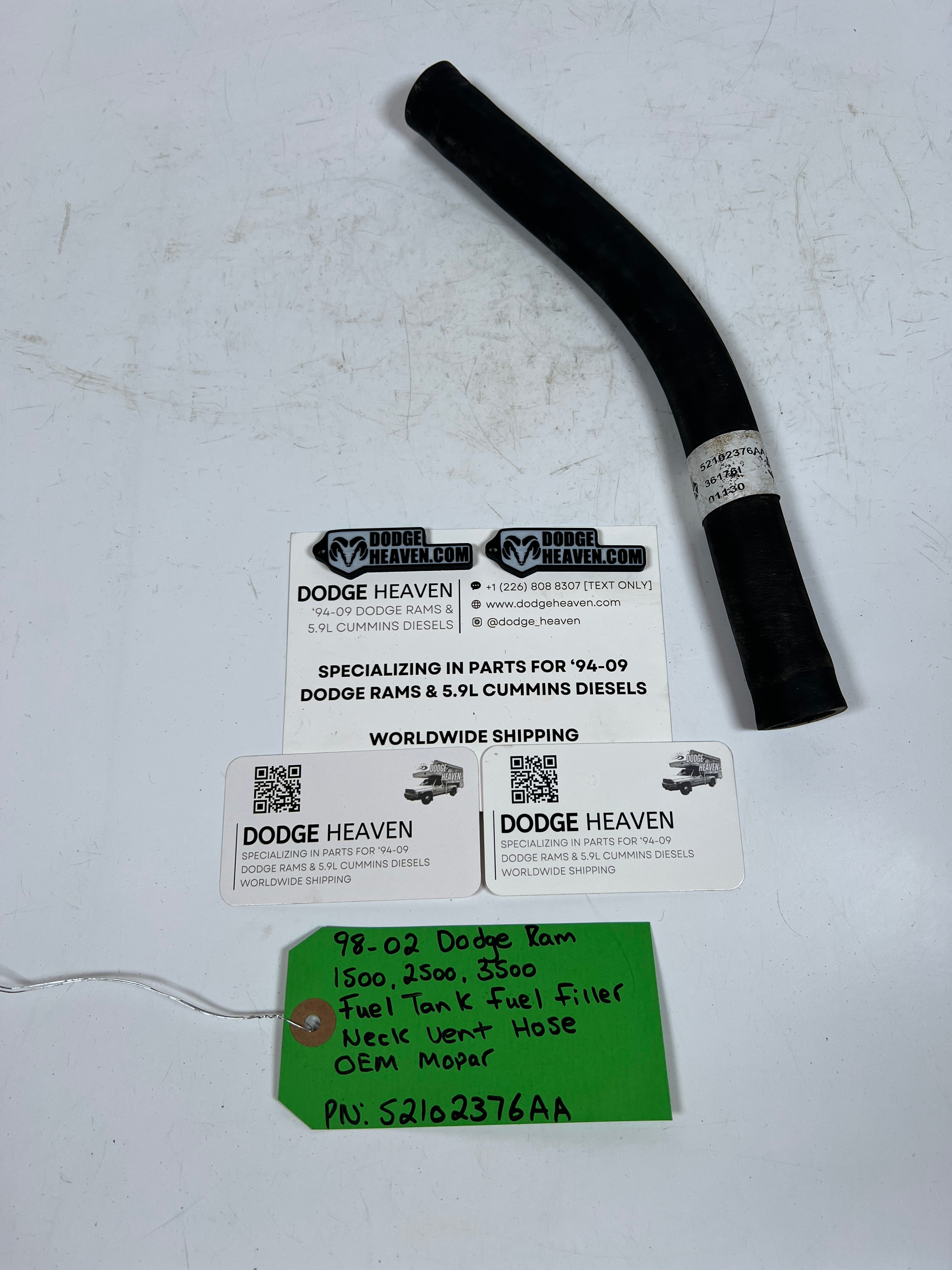 1998-2002 Dodge Ram 1500-3500 Fuel Tank Fuel Filler Neck Hose