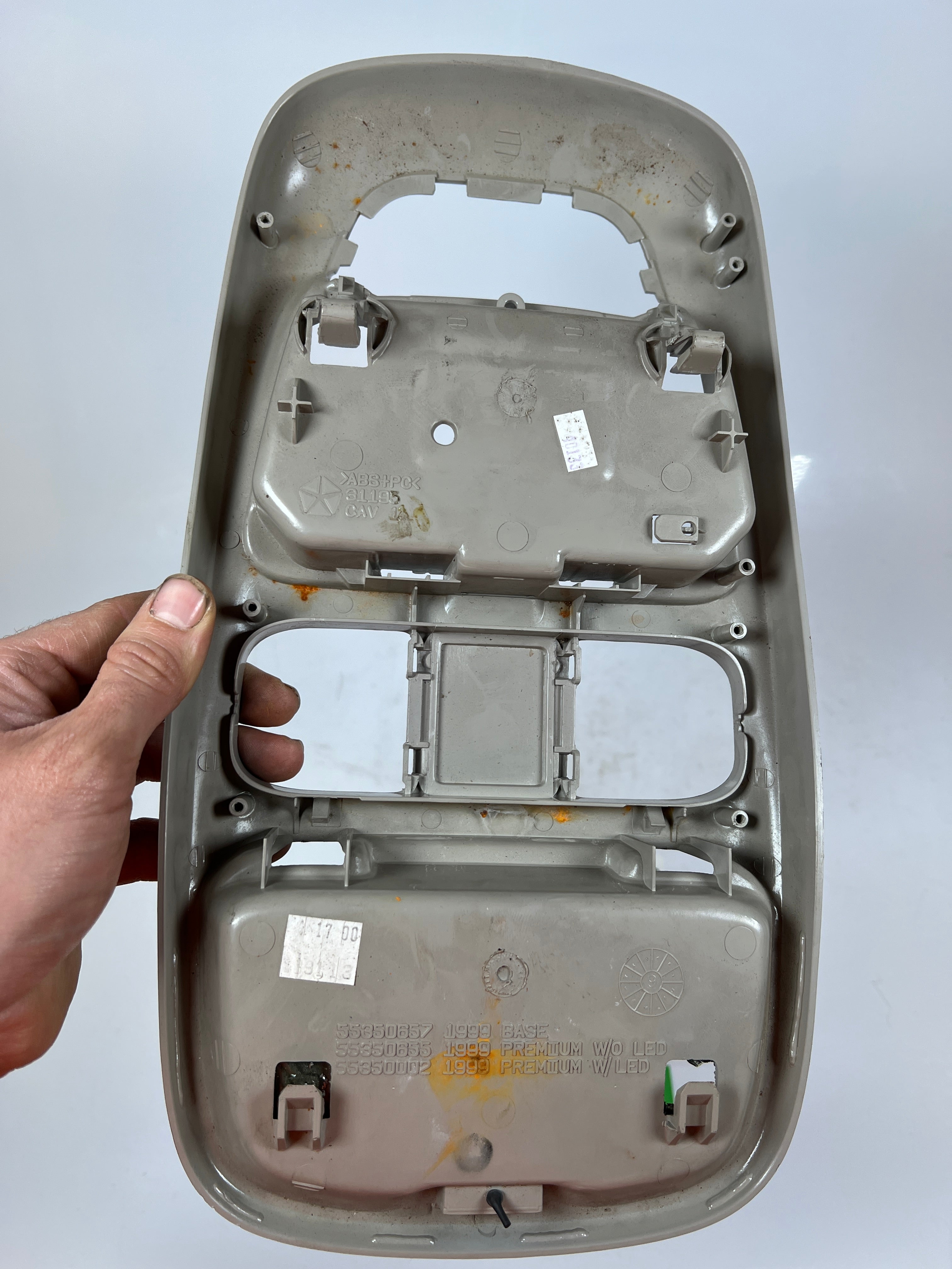 1999-2002 Dodge Ram 1500-3500 Overhead Console Plastic Housing
