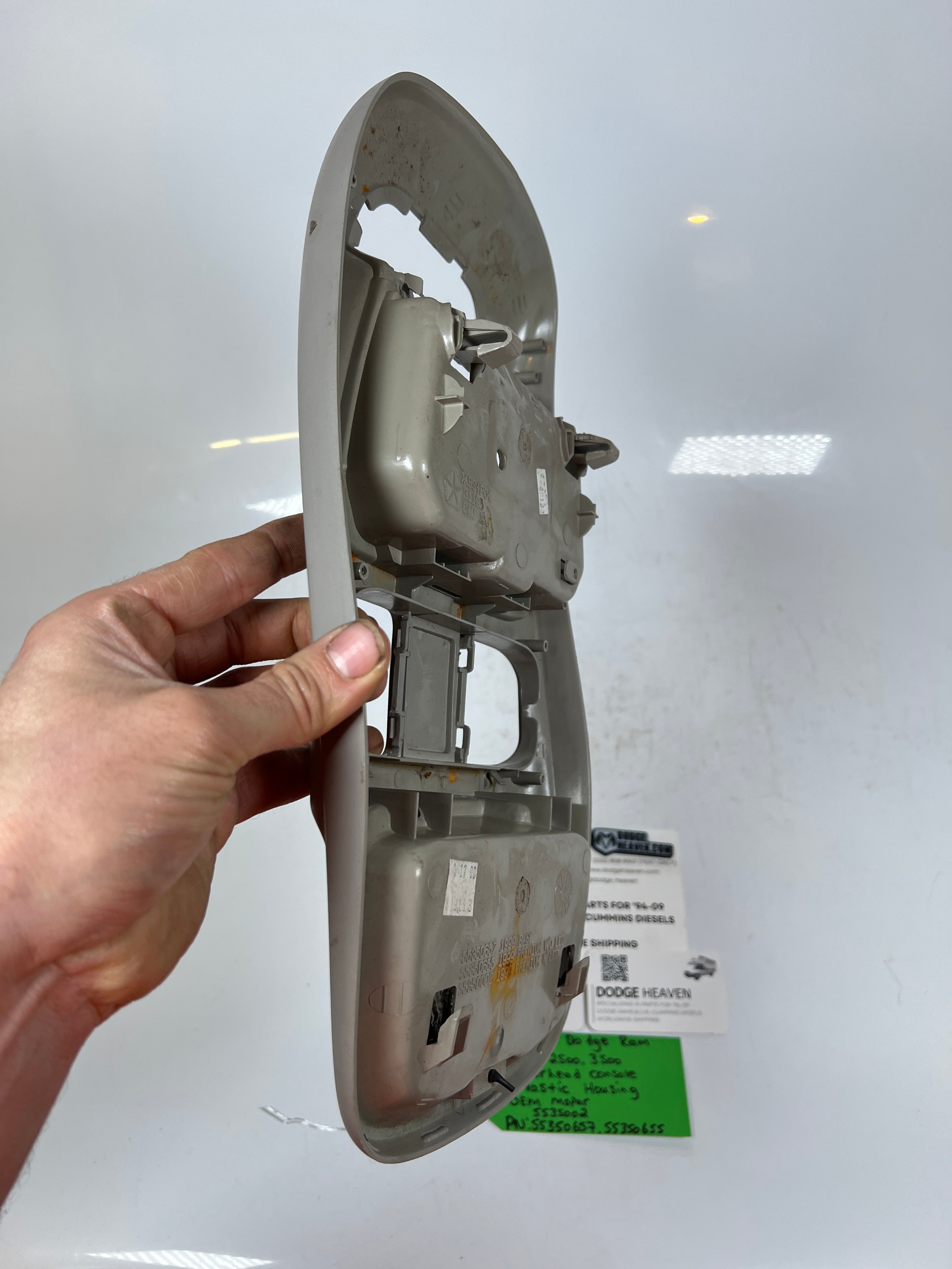 1999-2002 Dodge Ram 1500-3500 Overhead Console Plastic Housing