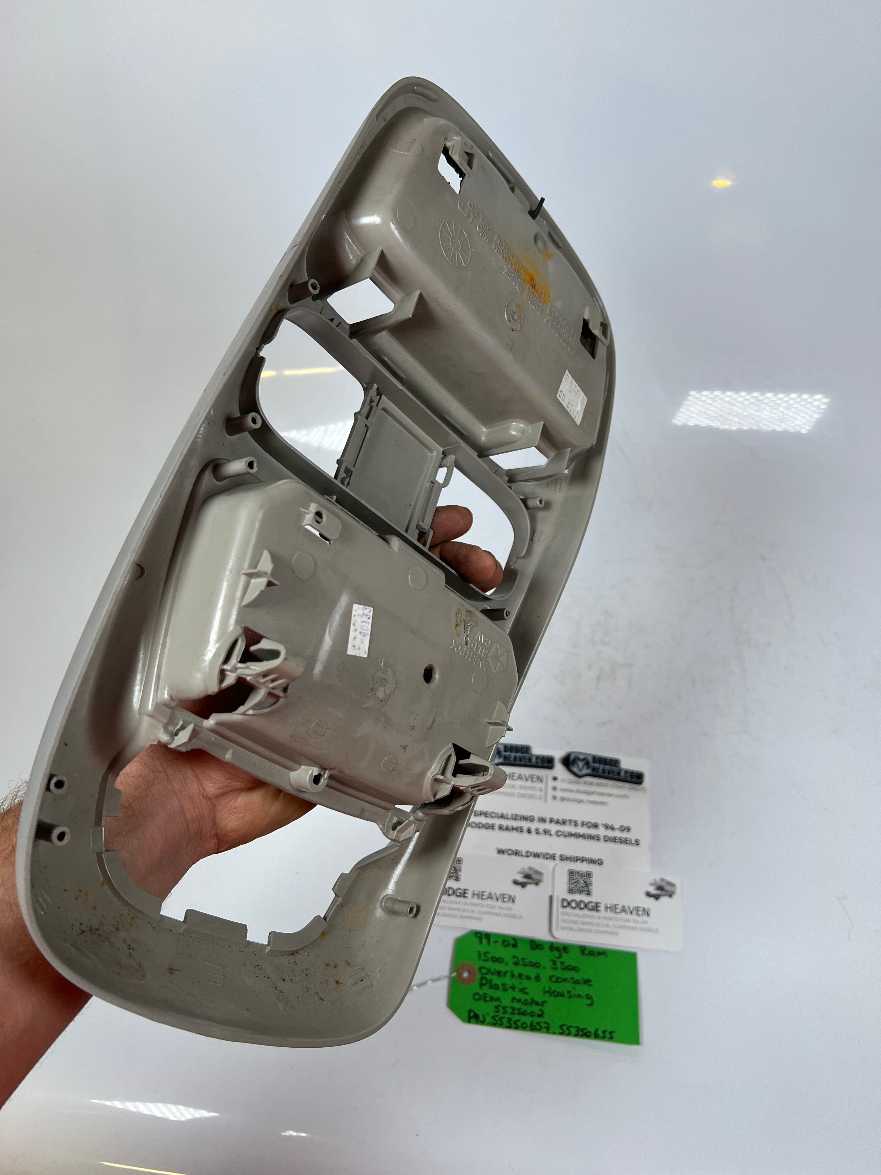 1999-2002 Dodge Ram 1500-3500 Overhead Console Plastic Housing