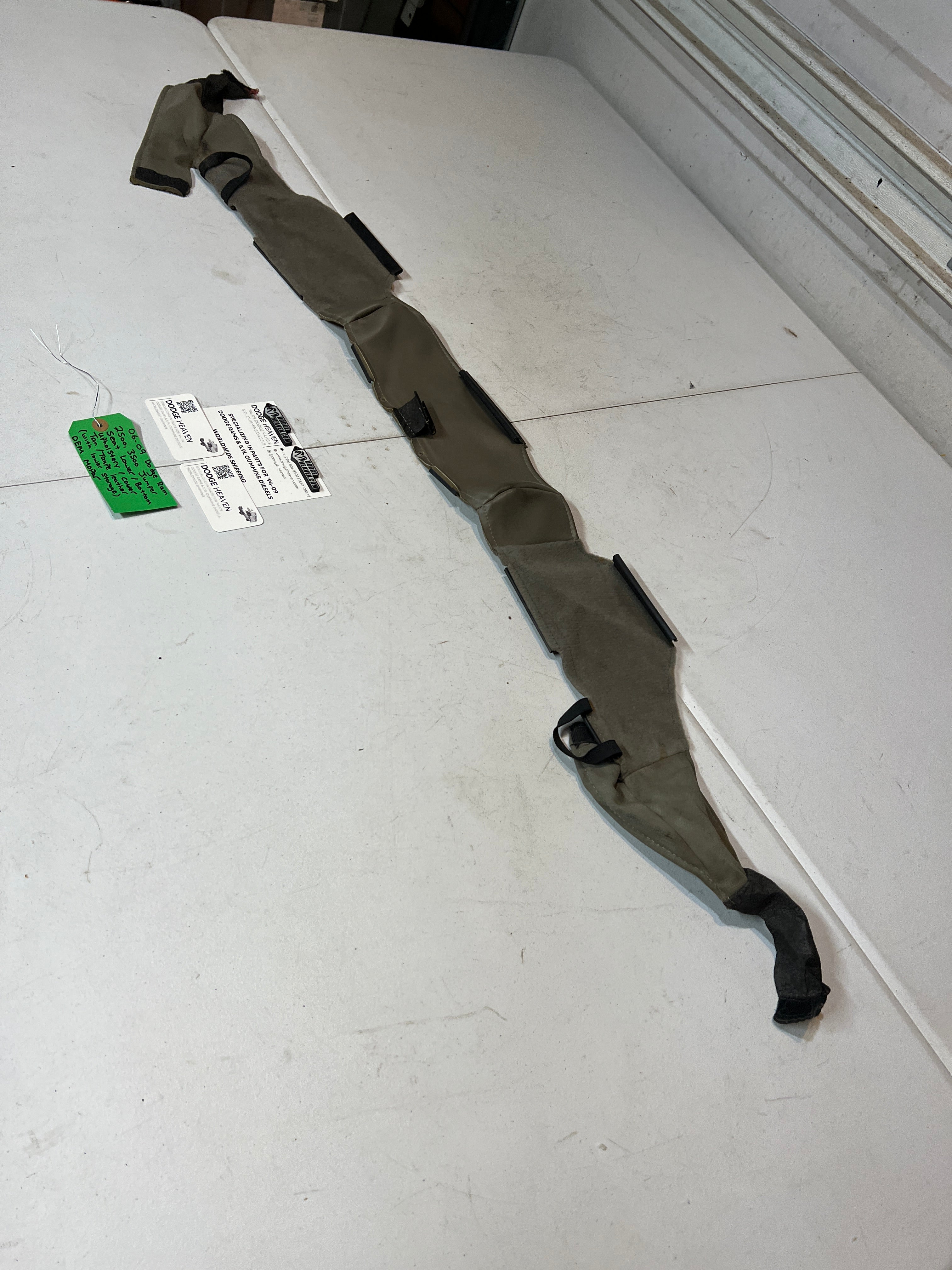 2006-2009 Dodge Ram 2500 3500 Jumper Seat Bottom Upholstery W Storage Tan/ Taupe