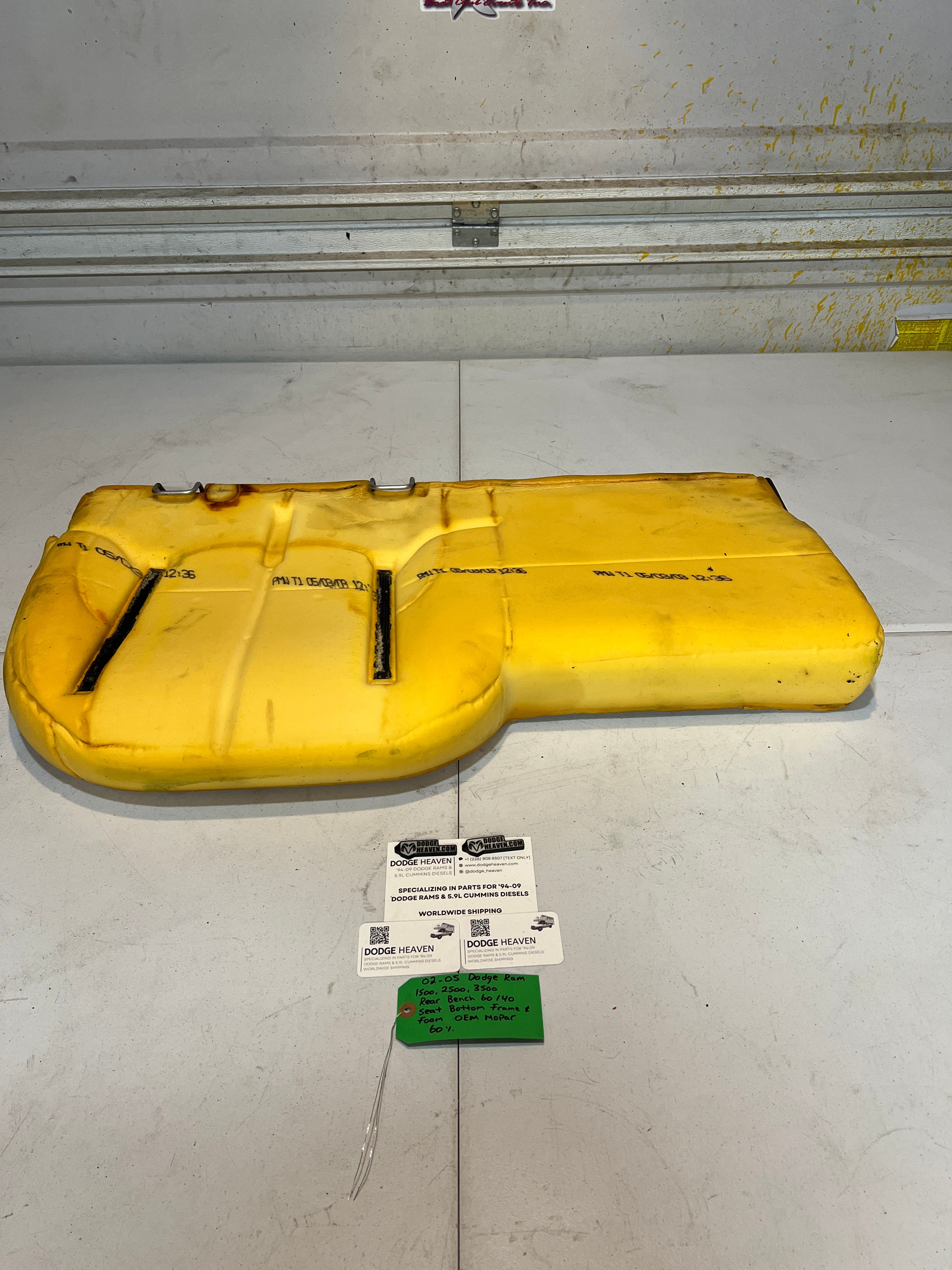 2002-2005 Dodge ram quad Cab Rear 60/40 Bench Seat Bottom Frame & Foam