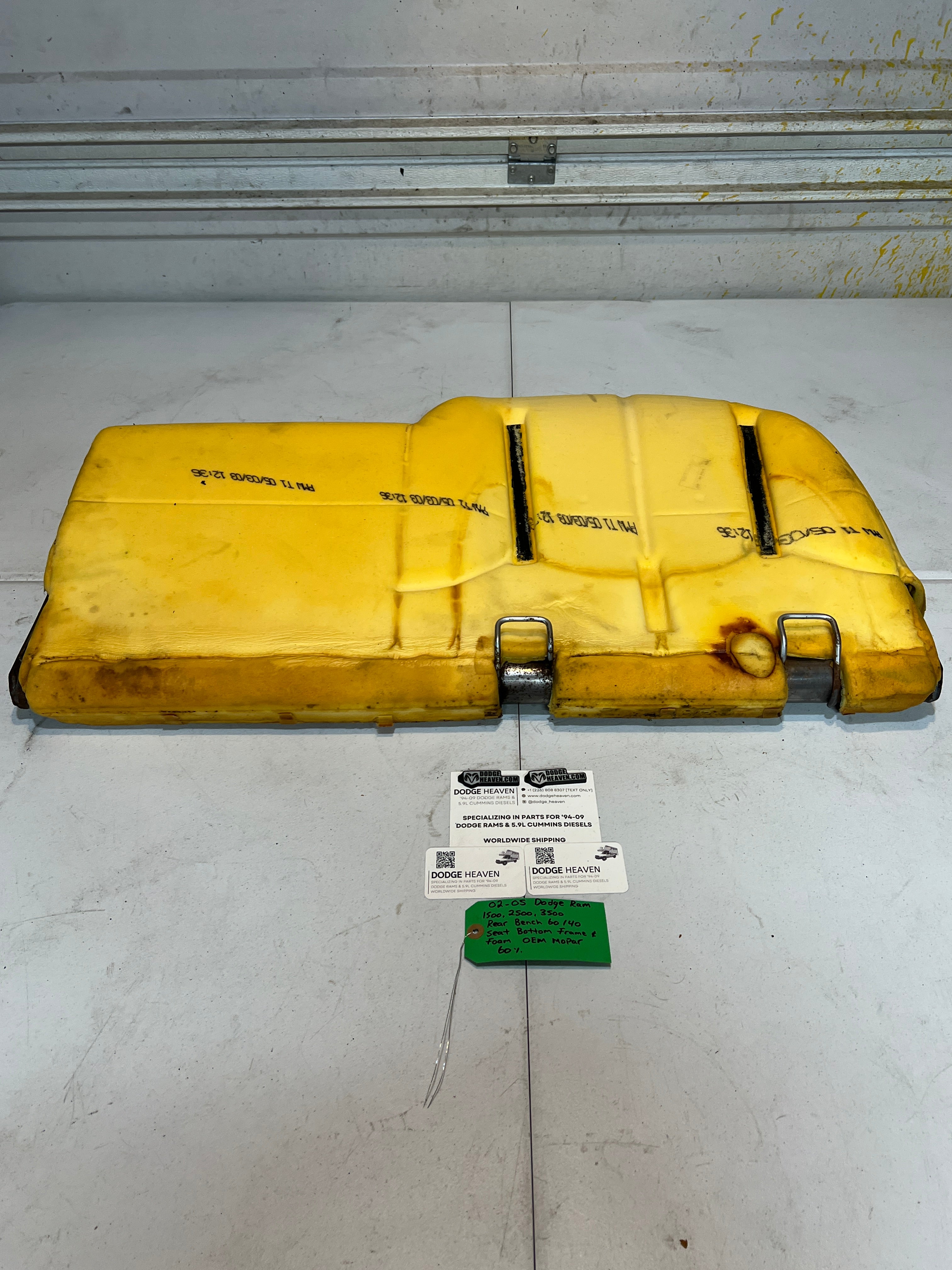 2002-2005 Dodge ram quad Cab Rear 60/40 Bench Seat Bottom Frame & Foam