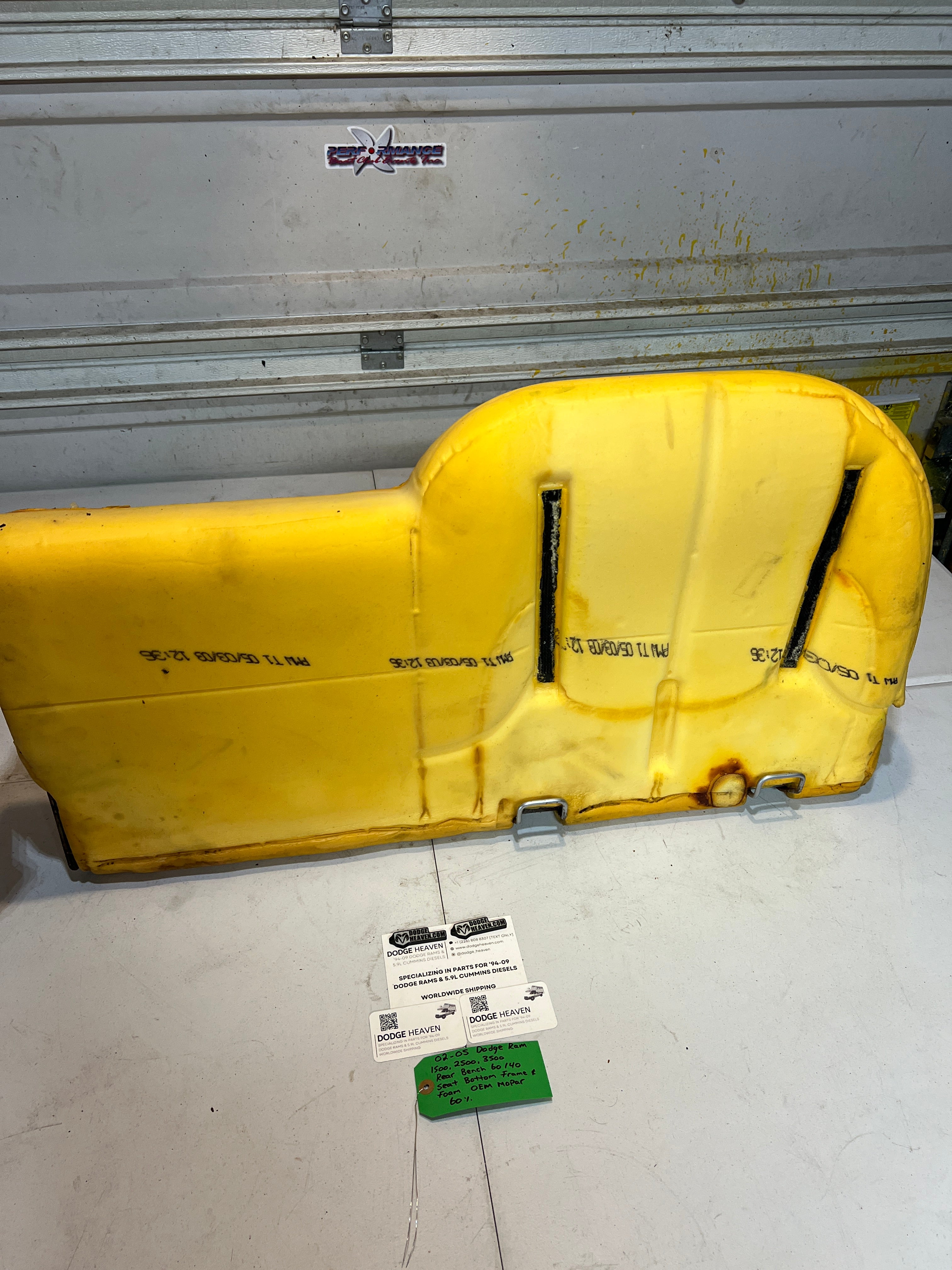 2002-2005 Dodge ram quad Cab Rear 60/40 Bench Seat Bottom Frame & Foam