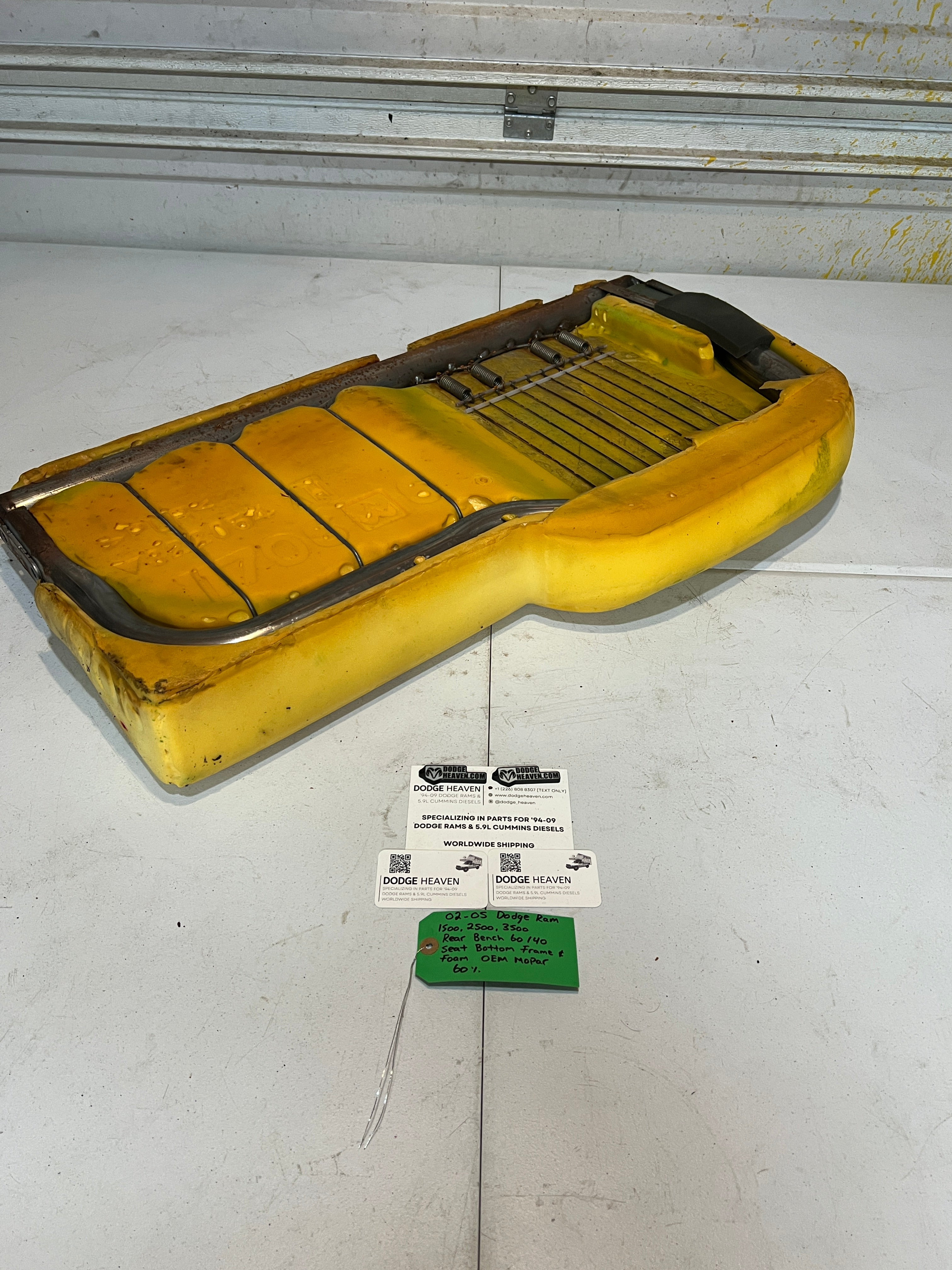 2002-2005 Dodge ram quad Cab Rear 60/40 Bench Seat Bottom Frame & Foam