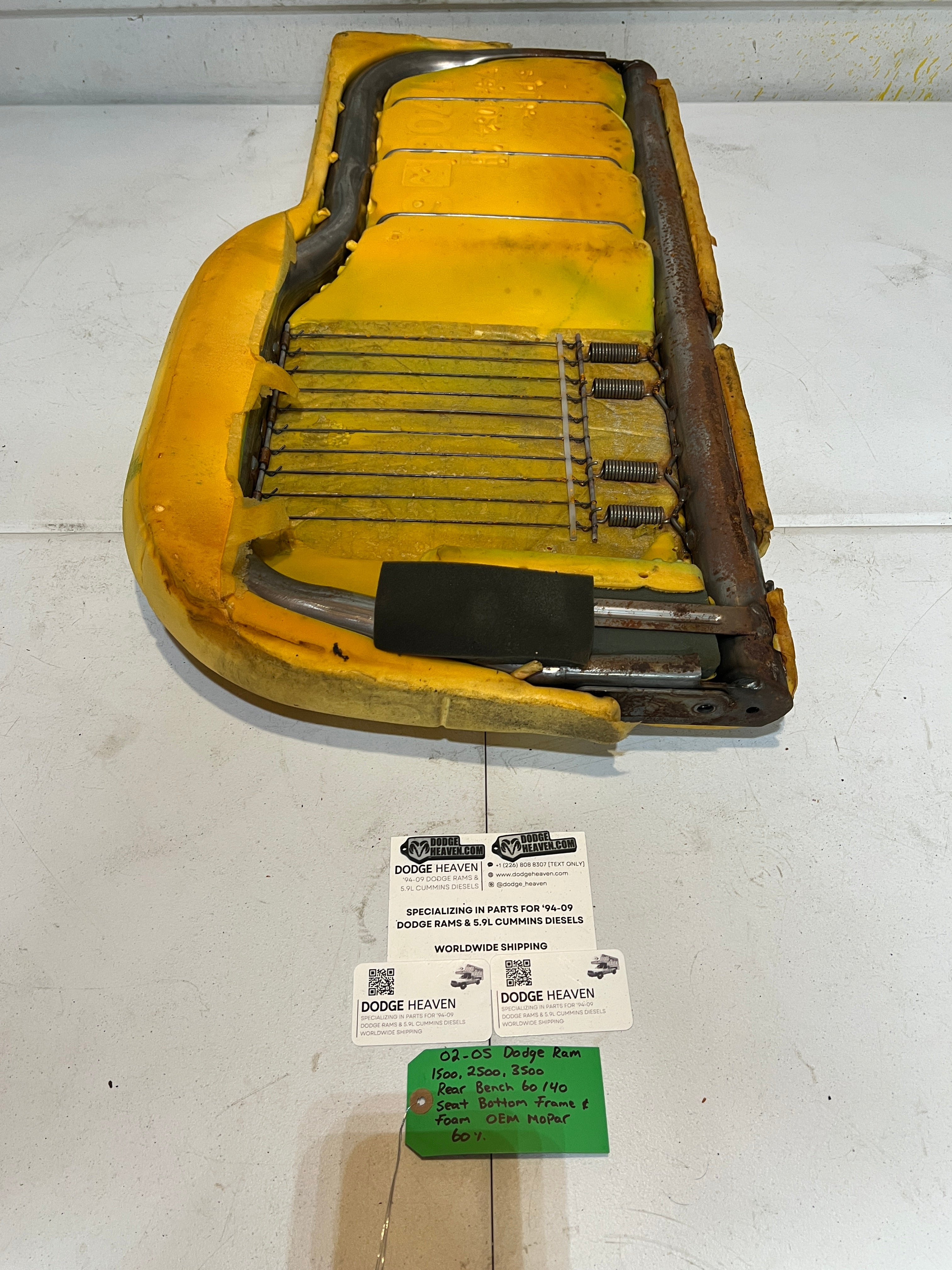 2002-2005 Dodge ram quad Cab Rear 60/40 Bench Seat Bottom Frame & Foam
