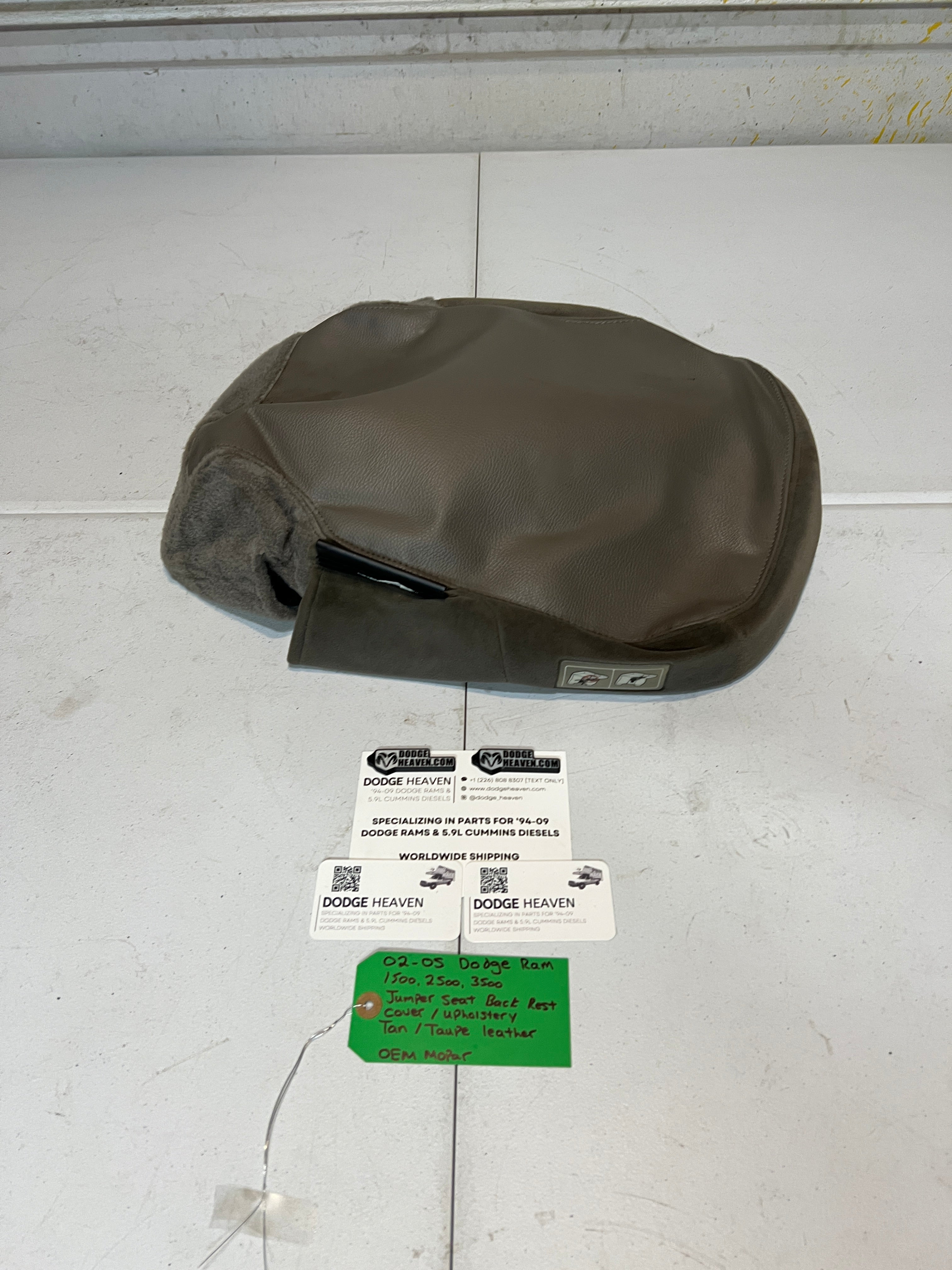 2002-2005 Dodge Ram Jumper Seat Back Rest Upholstery Tan / Taupe Leather