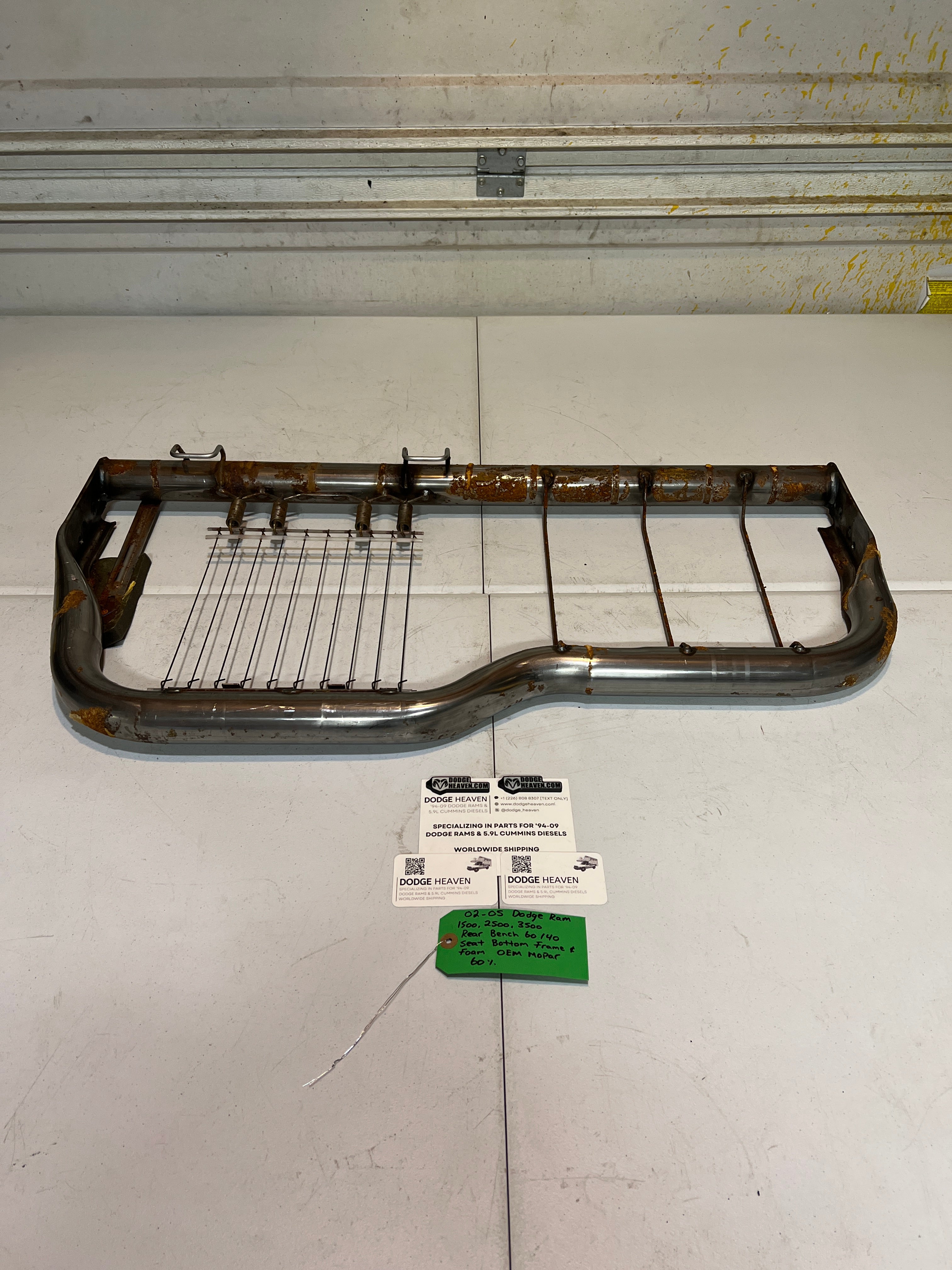 2002-2005 Dodge Ram quad Cab Rear 60/40 Bench Seat Bottom Frame