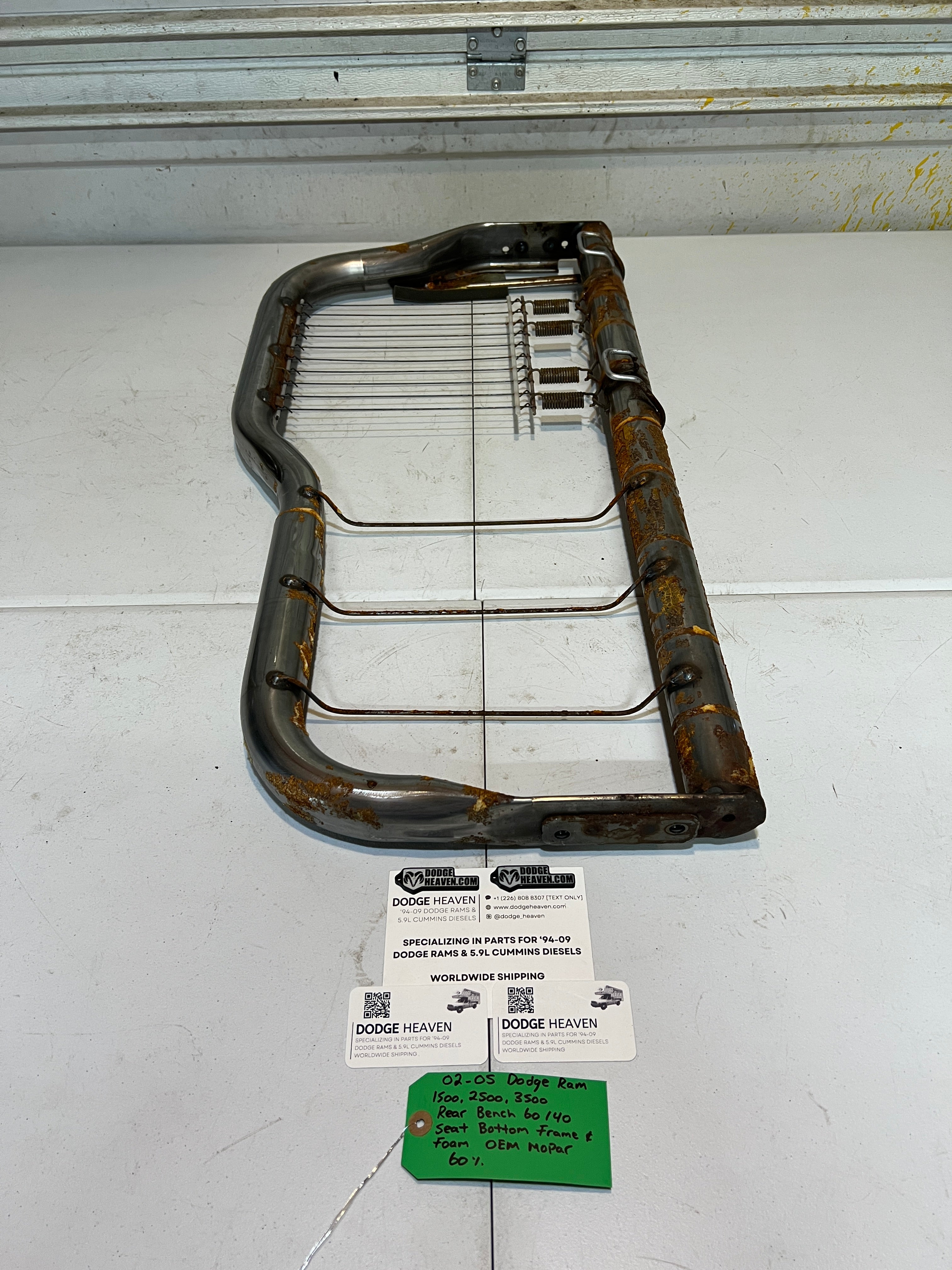 2002-2005 Dodge Ram quad Cab Rear 60/40 Bench Seat Bottom Frame