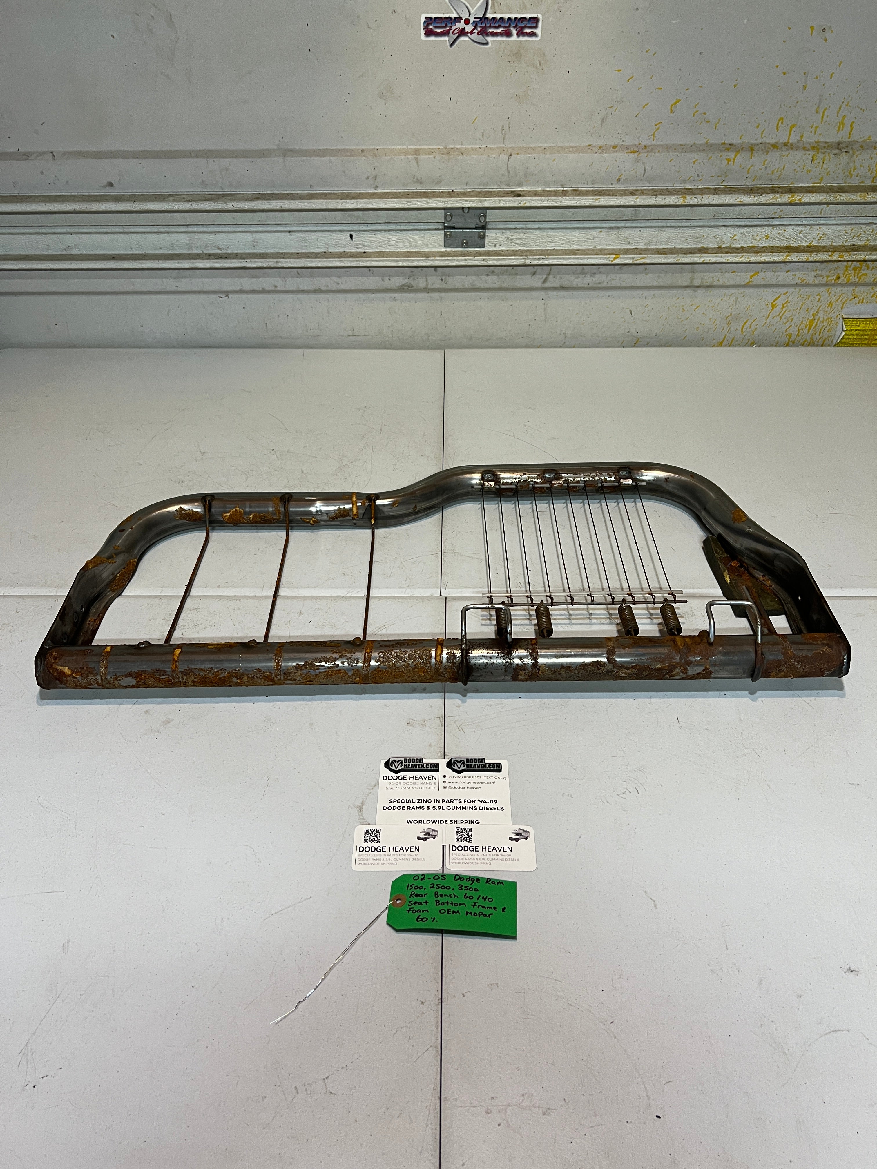 2002-2005 Dodge Ram quad Cab Rear 60/40 Bench Seat Bottom Frame