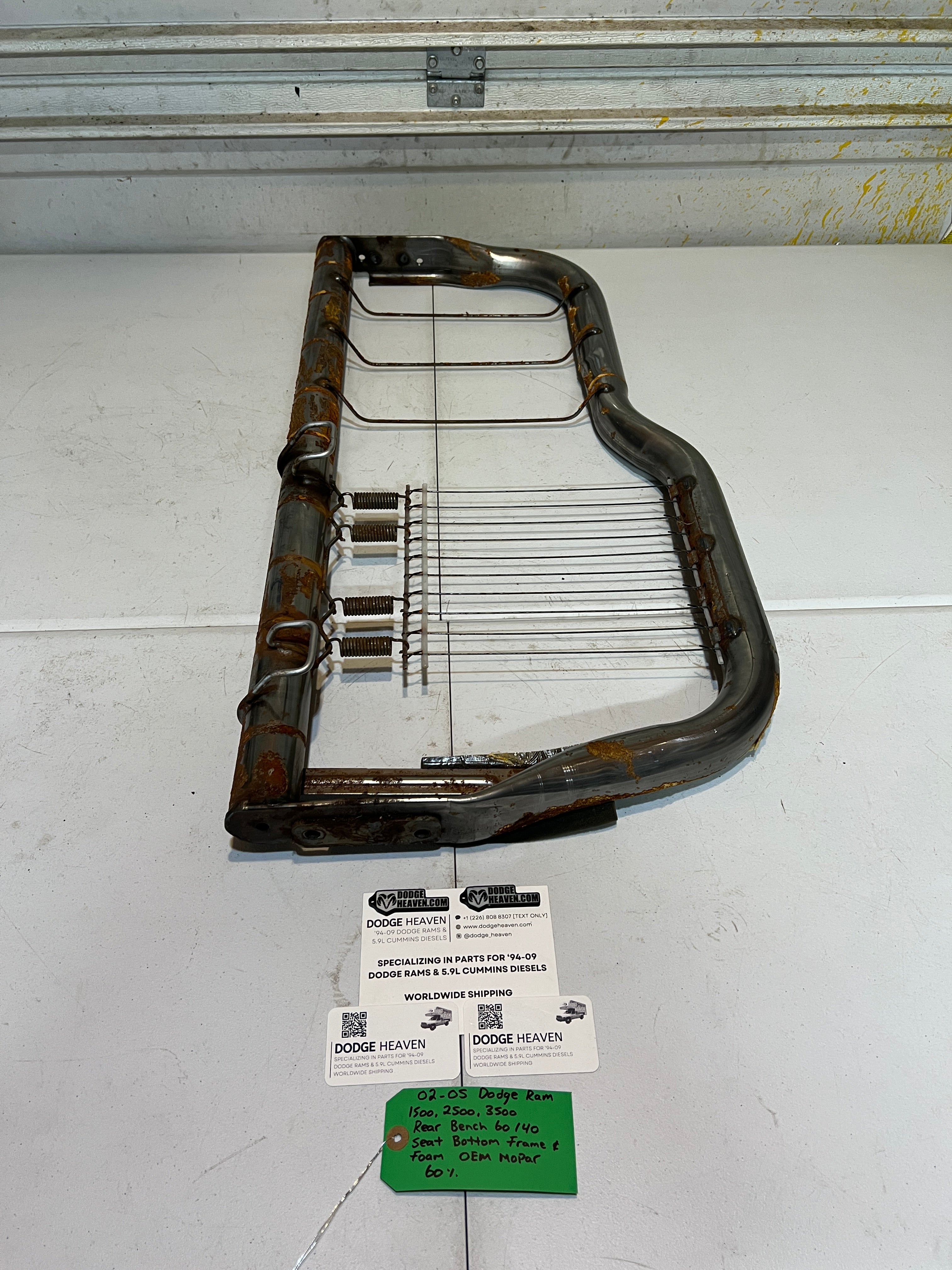2002-2005 Dodge Ram quad Cab Rear 60/40 Bench Seat Bottom Frame
