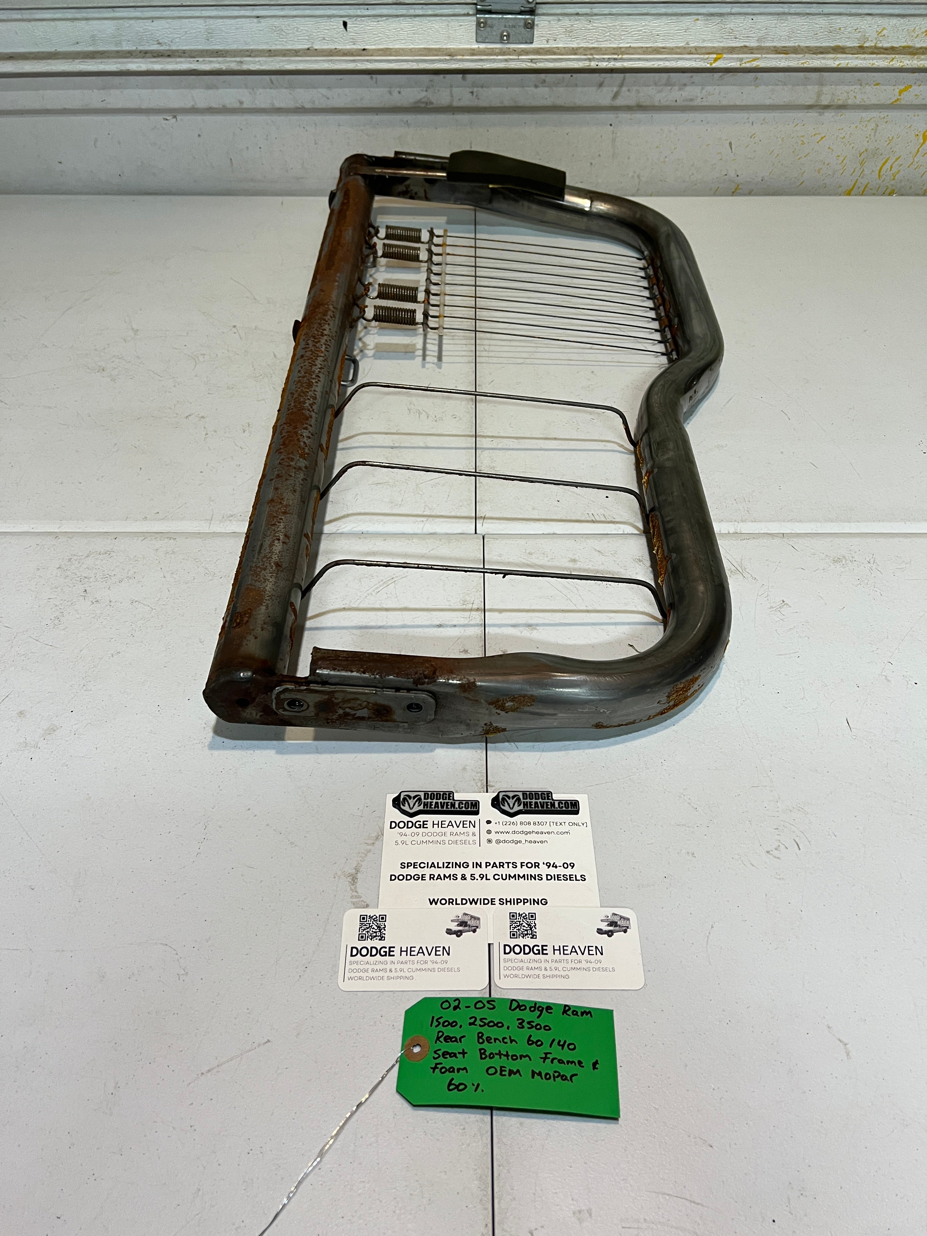2002-2005 Dodge Ram quad Cab Rear 60/40 Bench Seat Bottom Frame