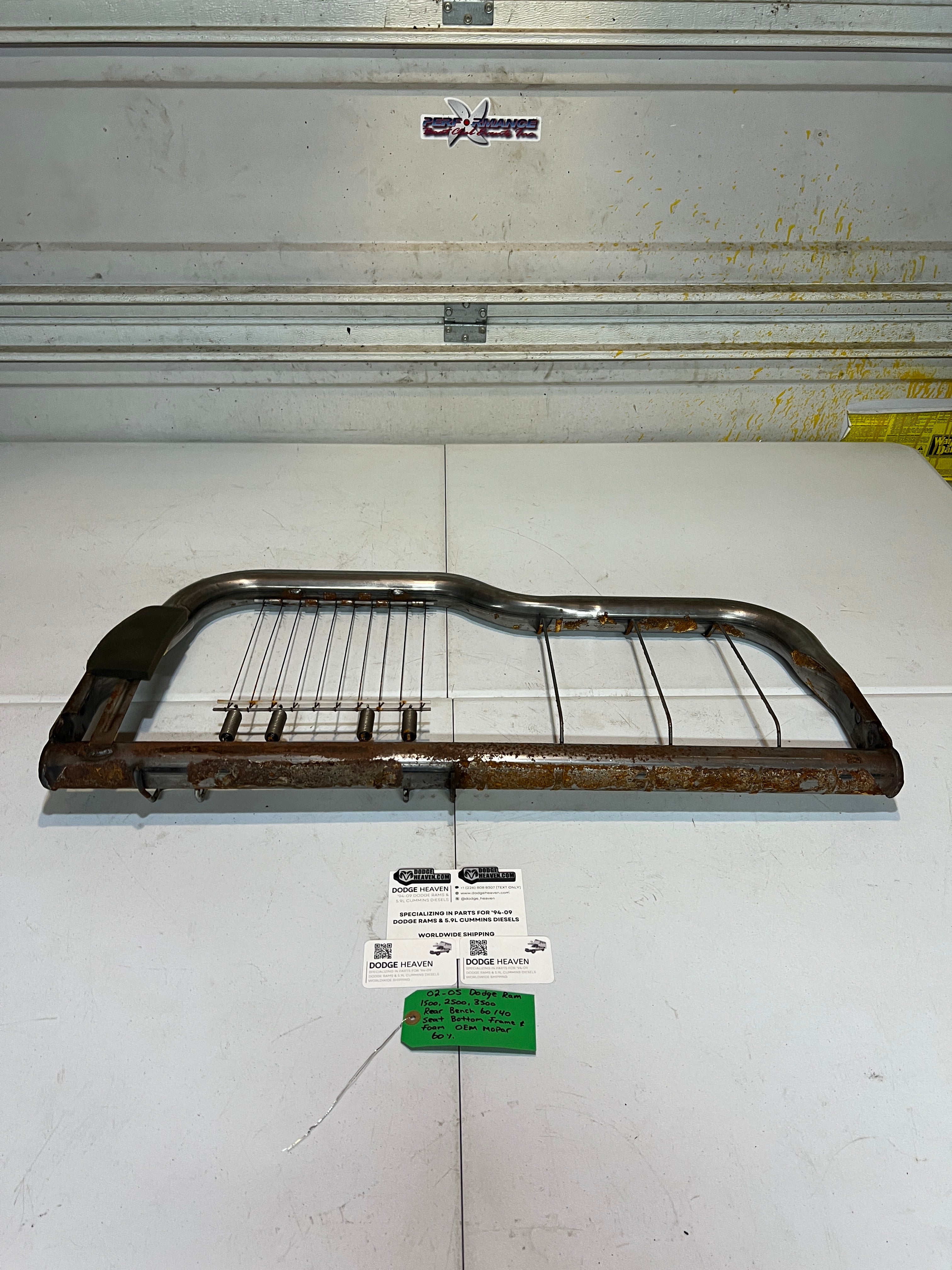 2002-2005 Dodge Ram quad Cab Rear 60/40 Bench Seat Bottom Frame
