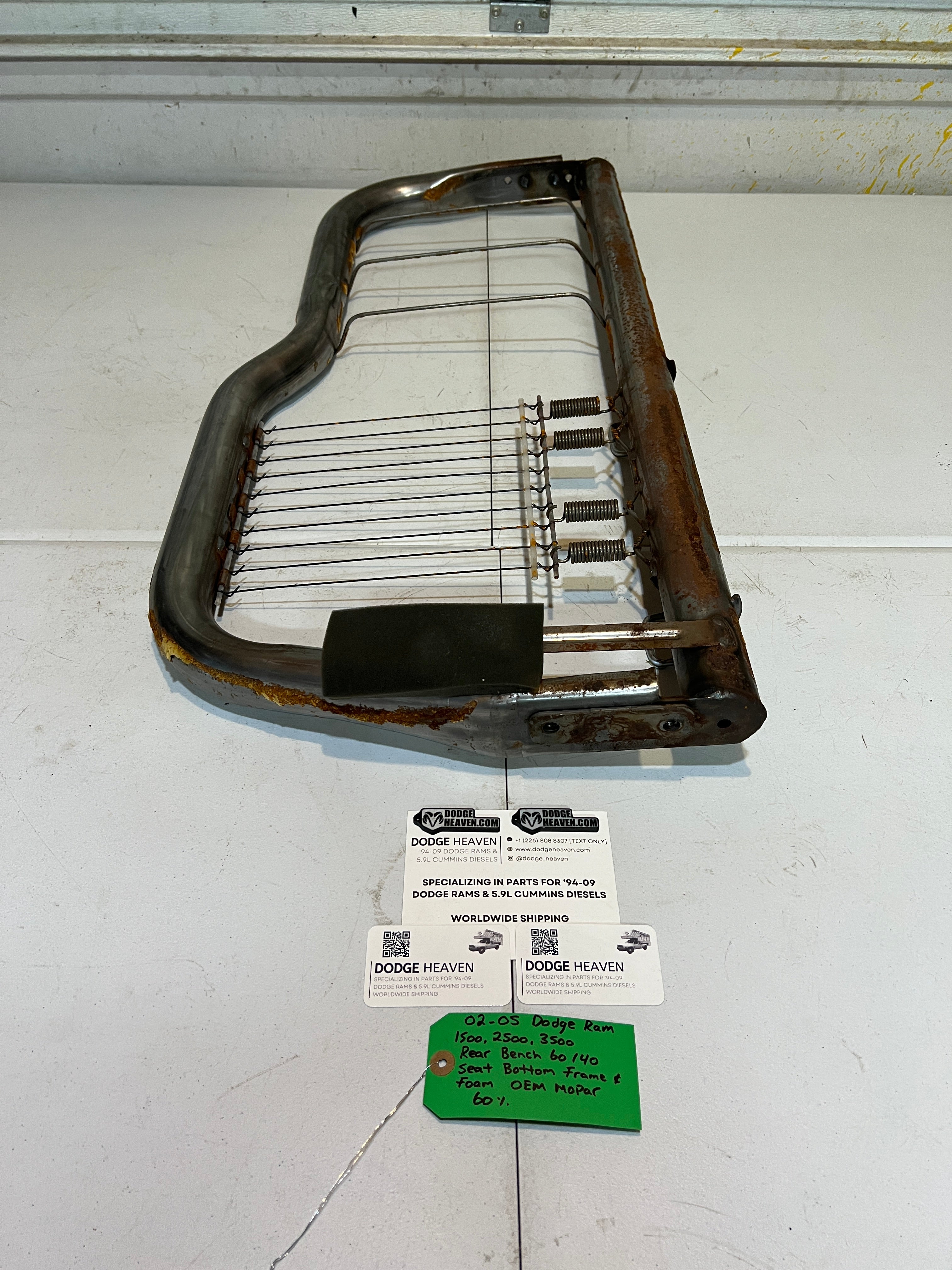 2002-2005 Dodge Ram quad Cab Rear 60/40 Bench Seat Bottom Frame