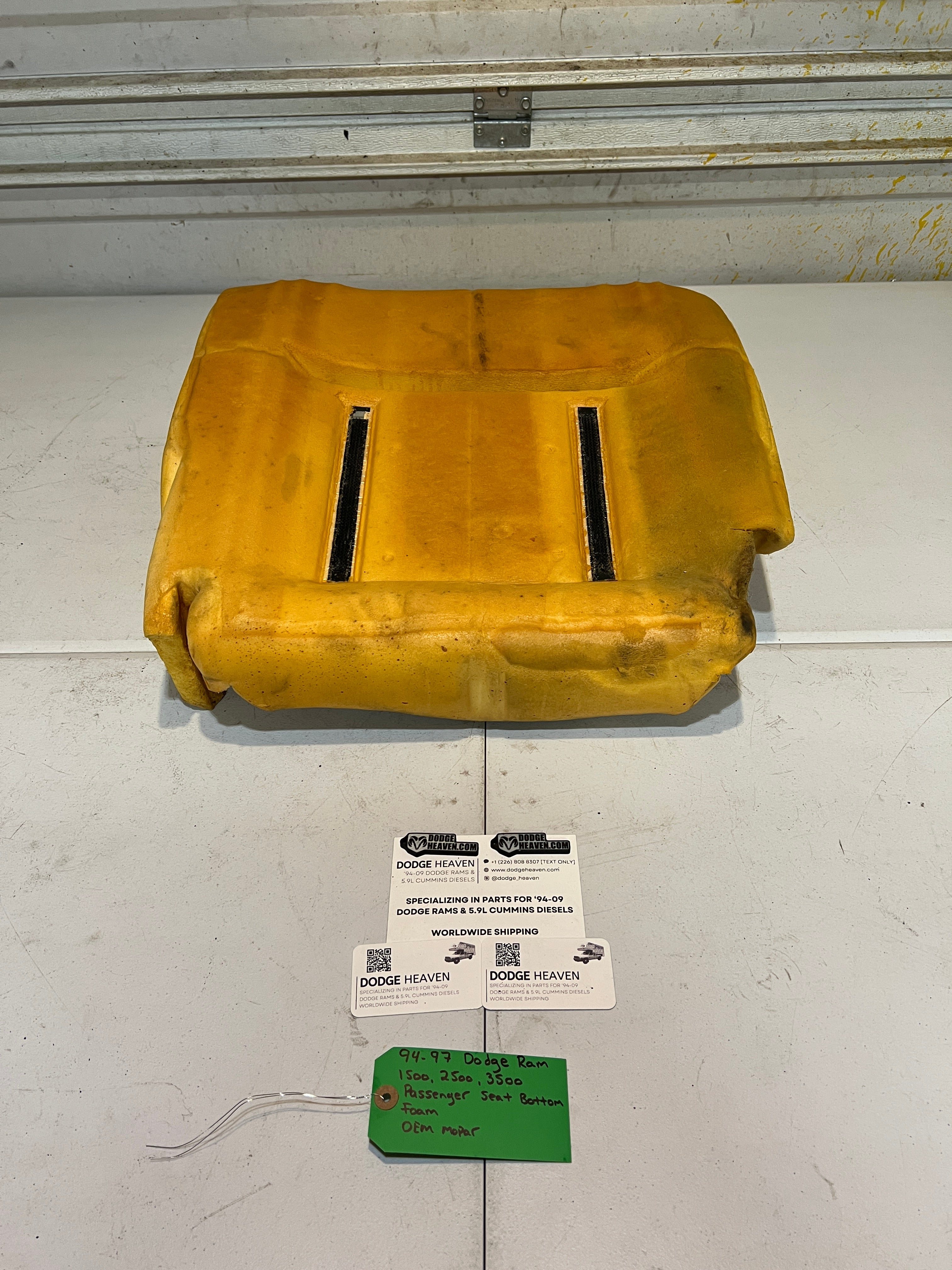 1994-1997 Dodge Ram 1500-3500 Passenger Seat Bottom Foam Cushion