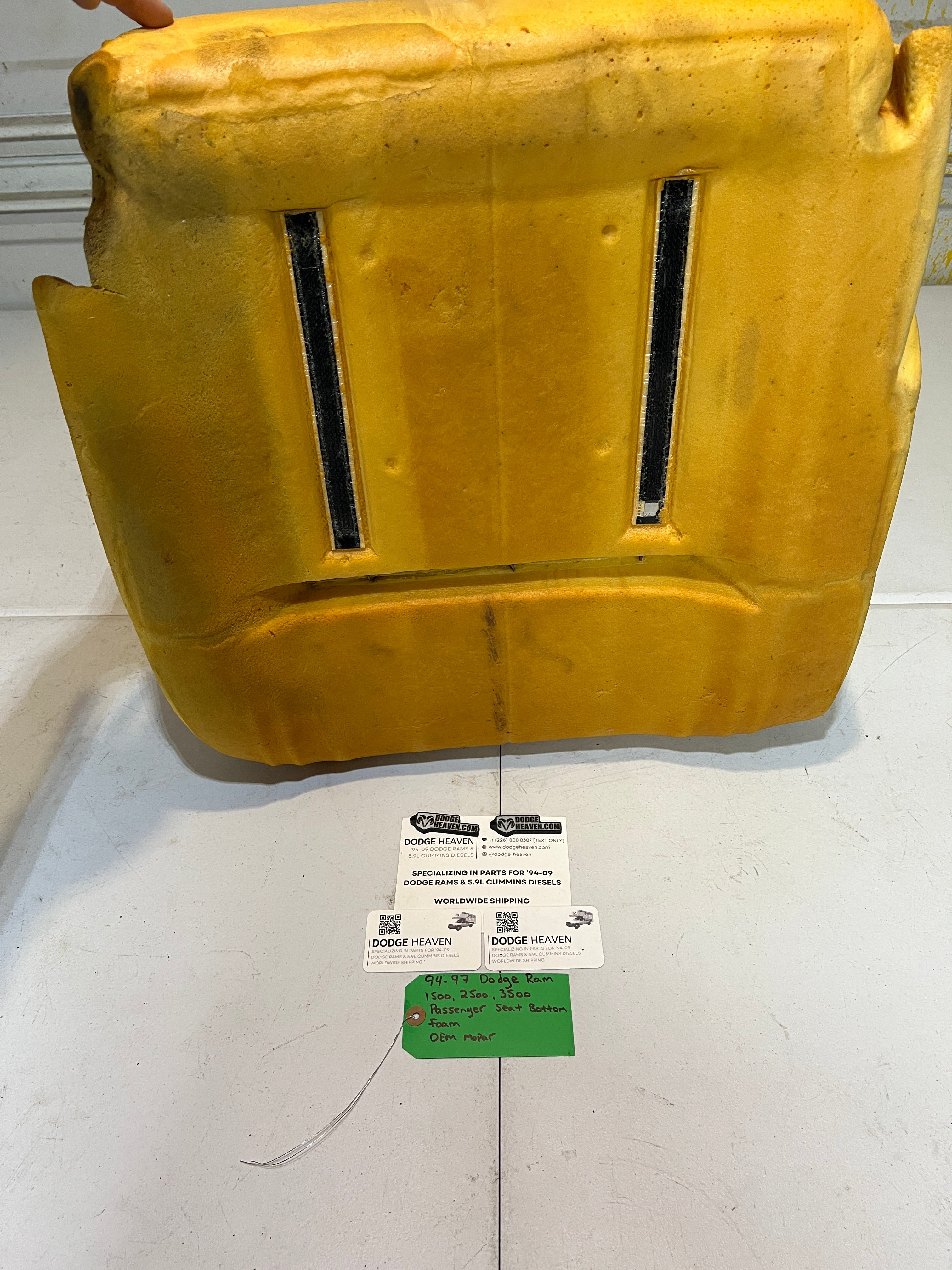 1994-1997 Dodge Ram 1500-3500 Passenger Seat Bottom Foam Cushion