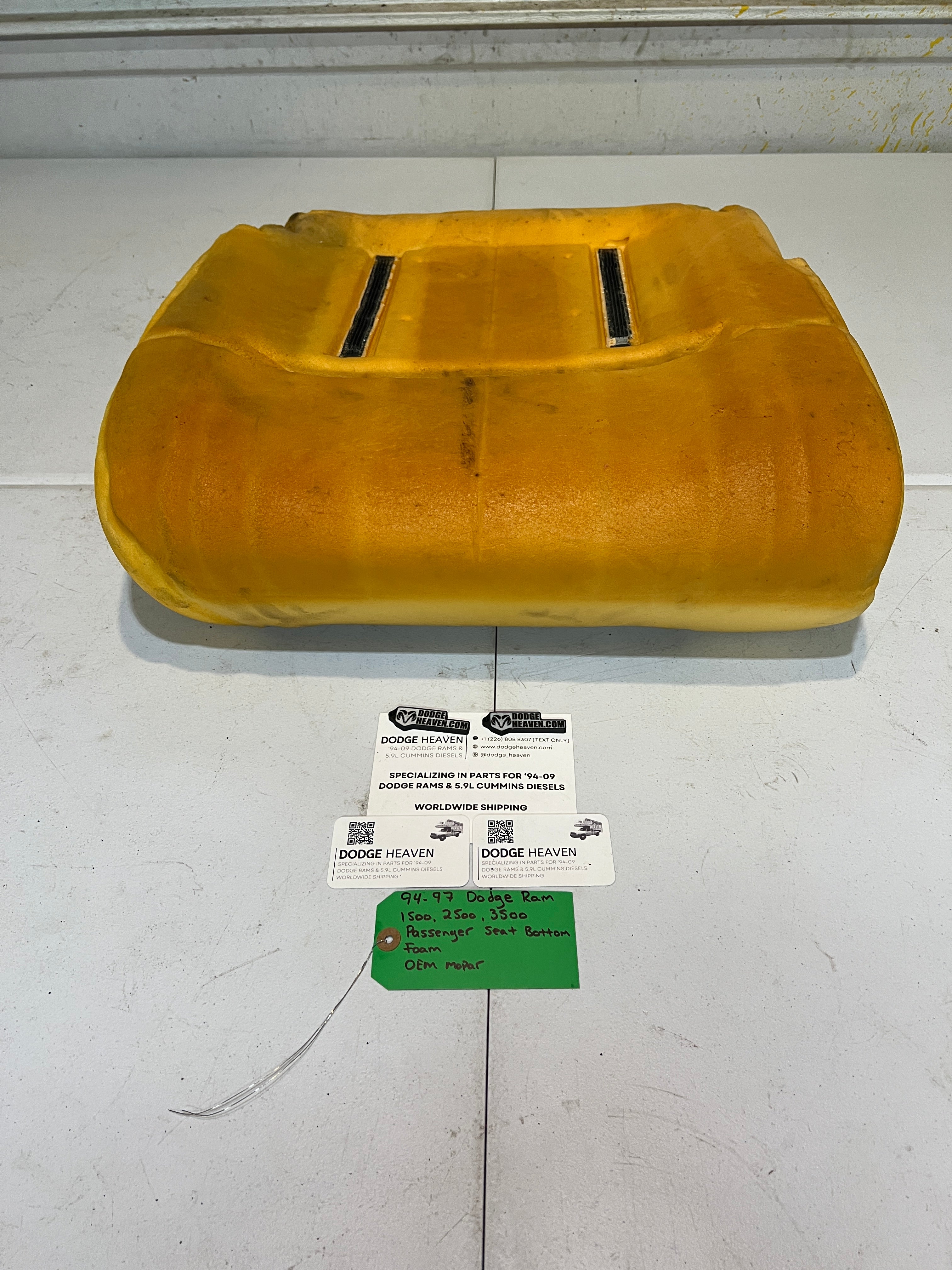 1994-1997 Dodge Ram 1500-3500 Passenger Seat Bottom Foam Cushion