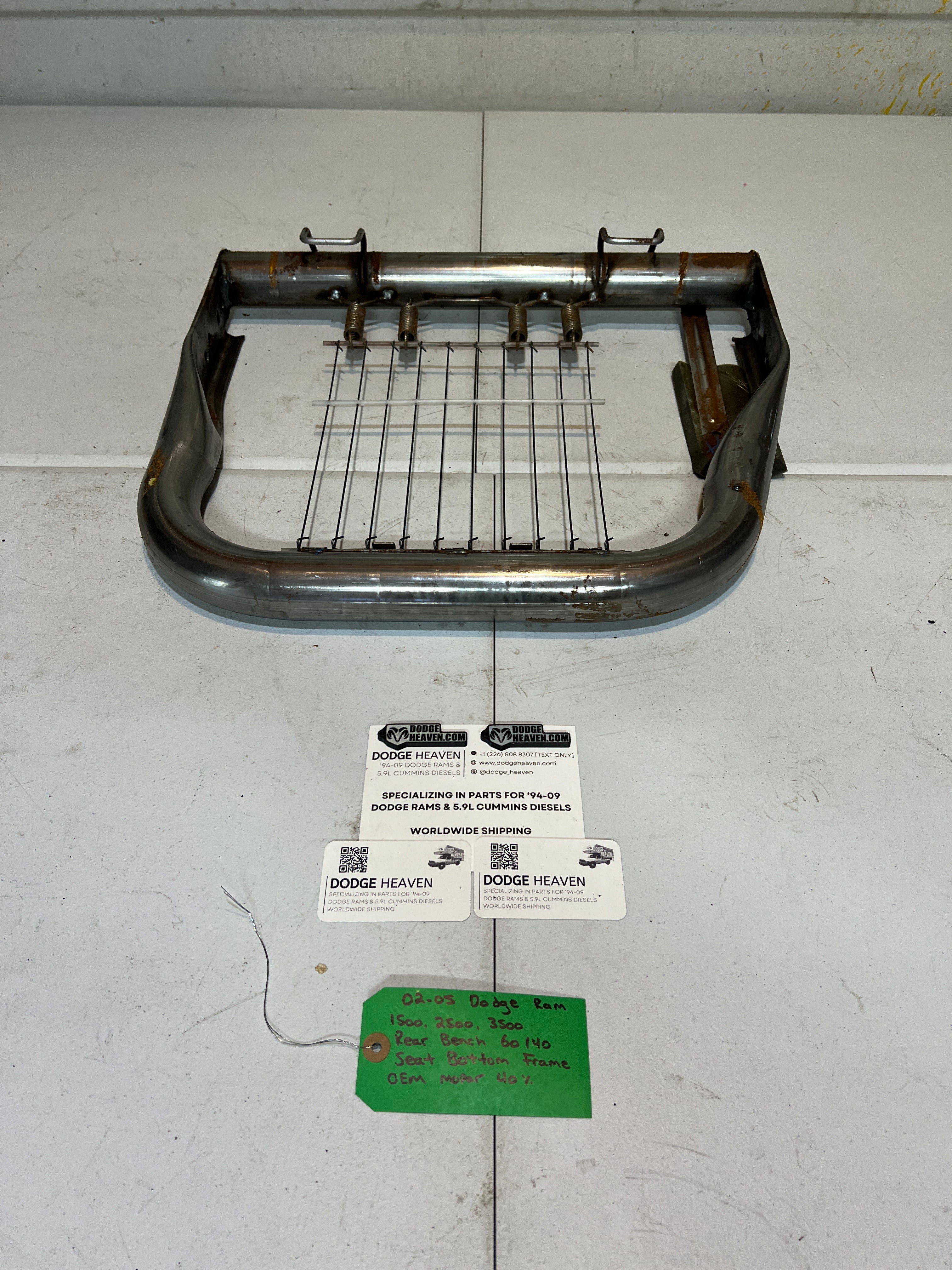 2002-2005 Dodge Ram Quad Cab Rear 60/40 Bench Seat Bottom Frame