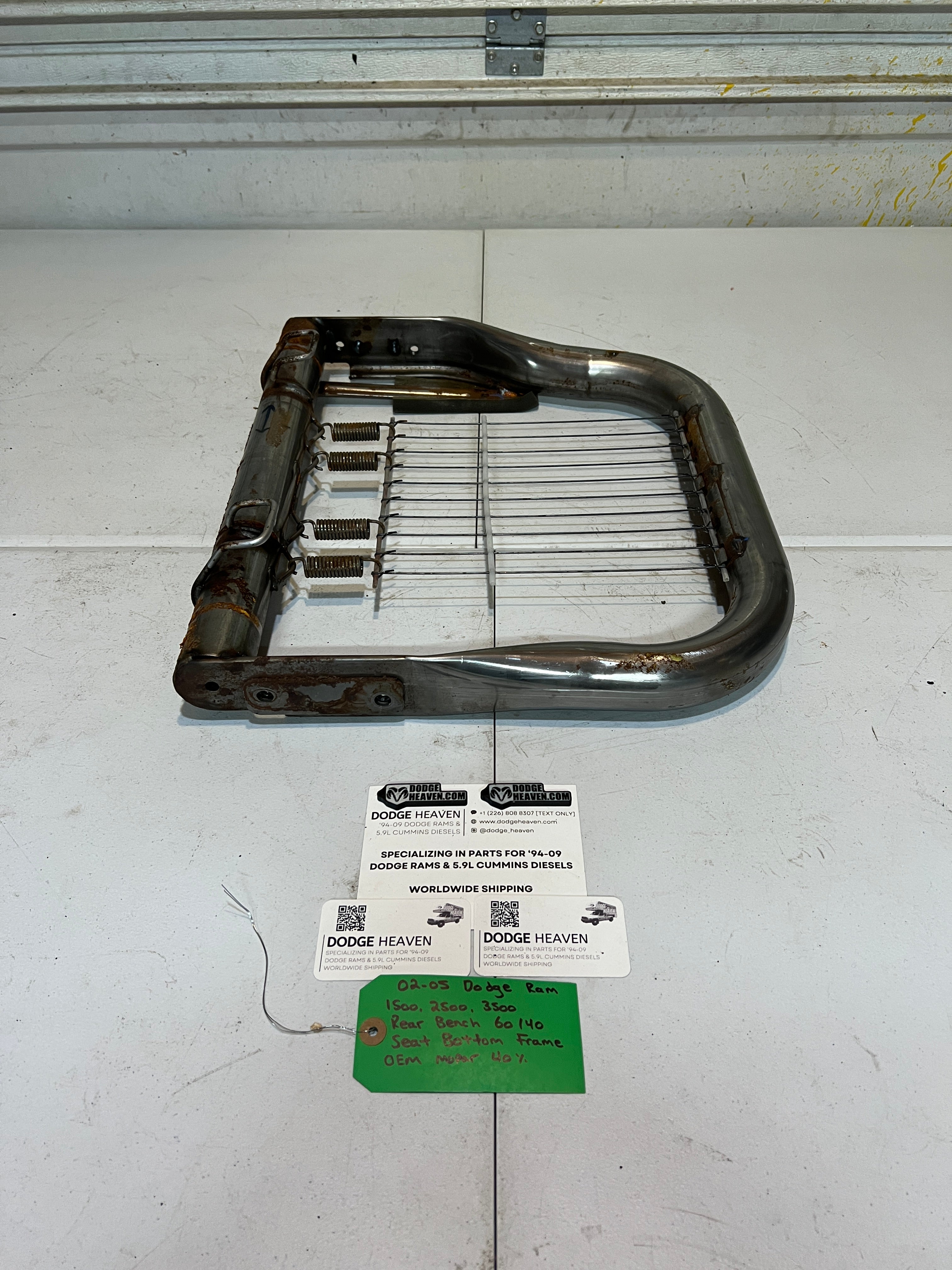 2002-2005 Dodge Ram Quad Cab Rear 60/40 Bench Seat Bottom Frame