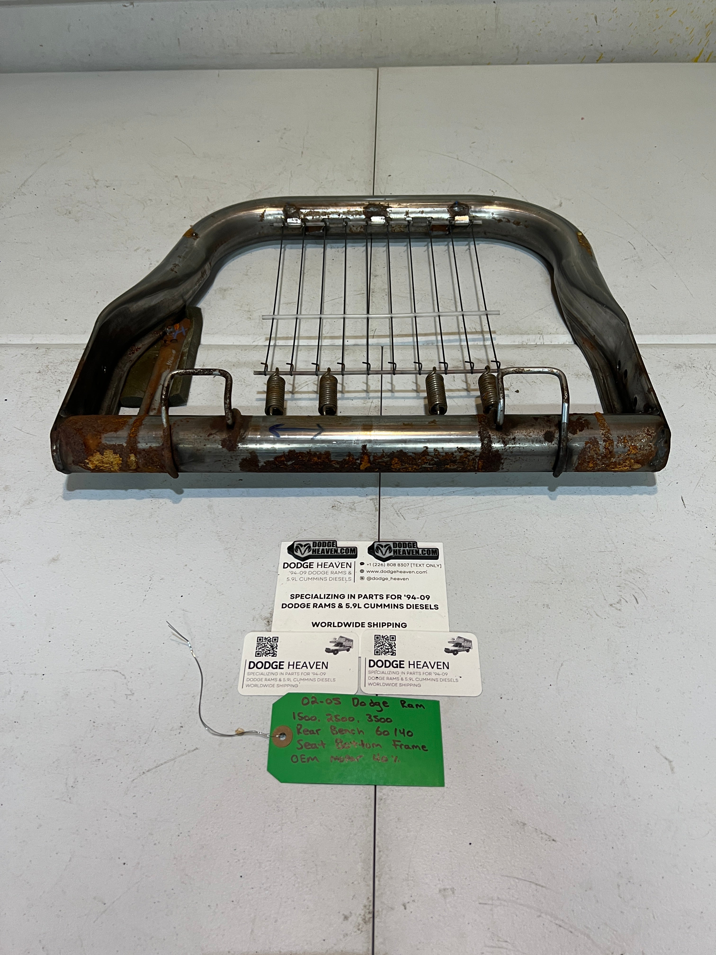 2002-2005 Dodge Ram Quad Cab Rear 60/40 Bench Seat Bottom Frame